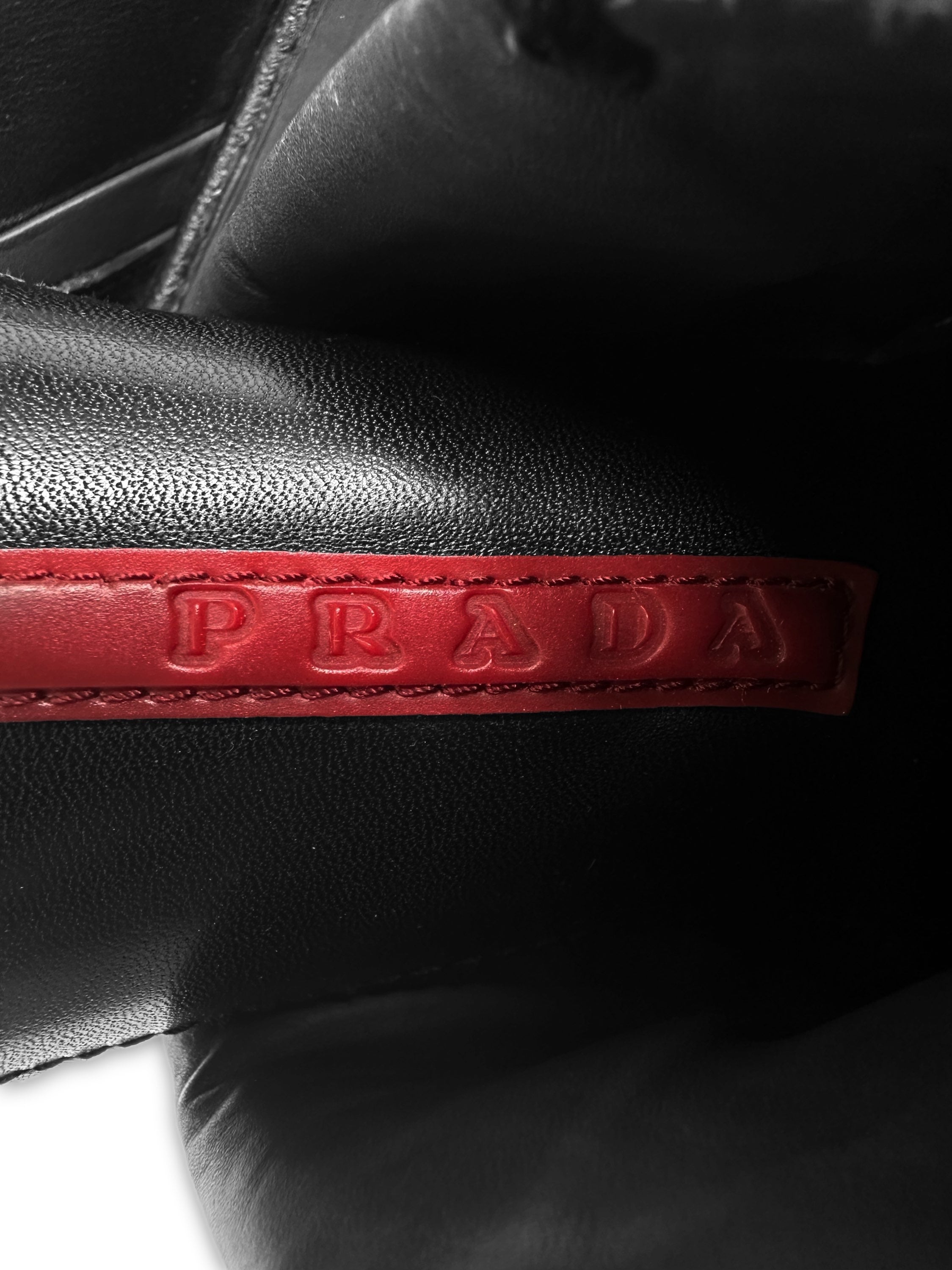 00s Prada Sport Black Leather Hi-top Hiking Boots