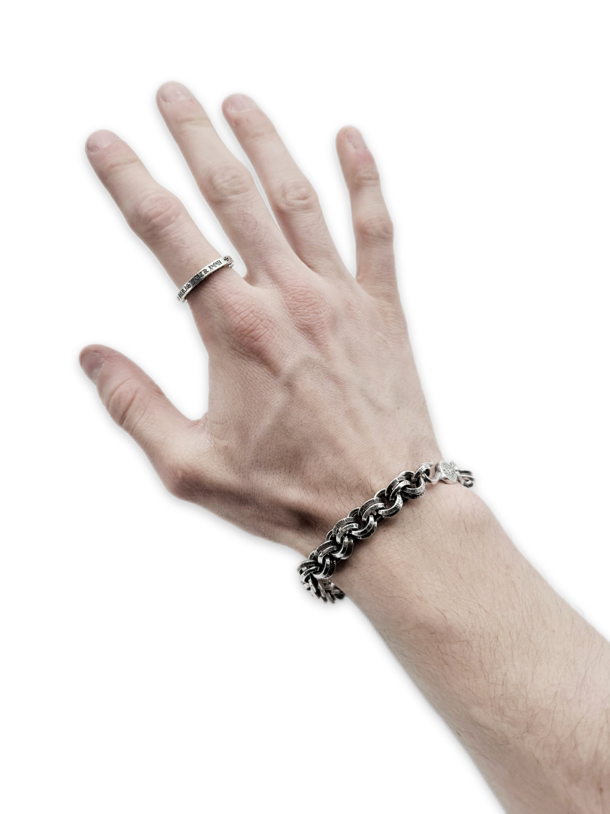 Chrome Hearts Fuck You 3mm Spacer Plus .925 Silver Ring