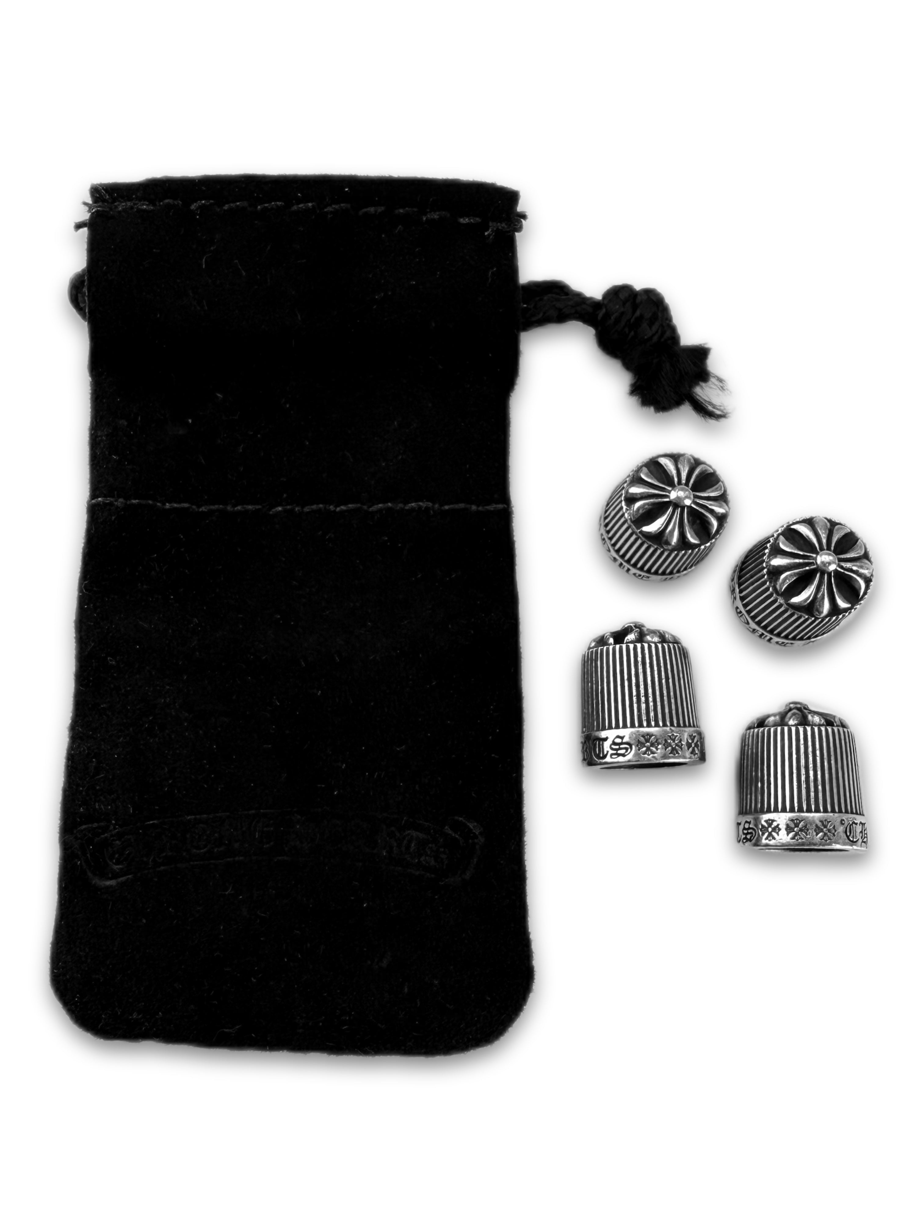 Chrome Hearts .925 Silver Hand Etched Tire Valve Caps