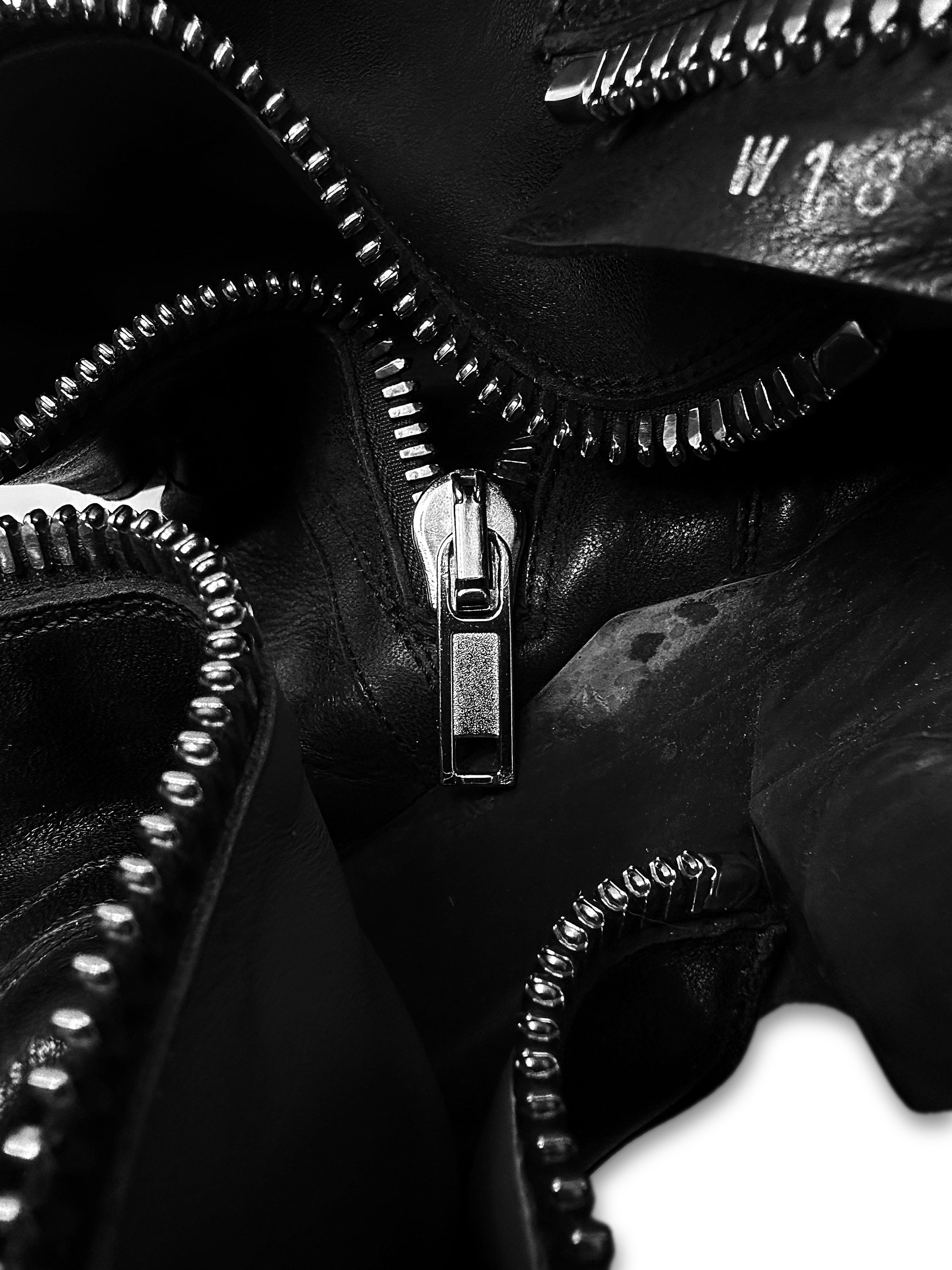 2010s Rick Owens Black Leather ‘Bozo’ Tractor Platform Boots
