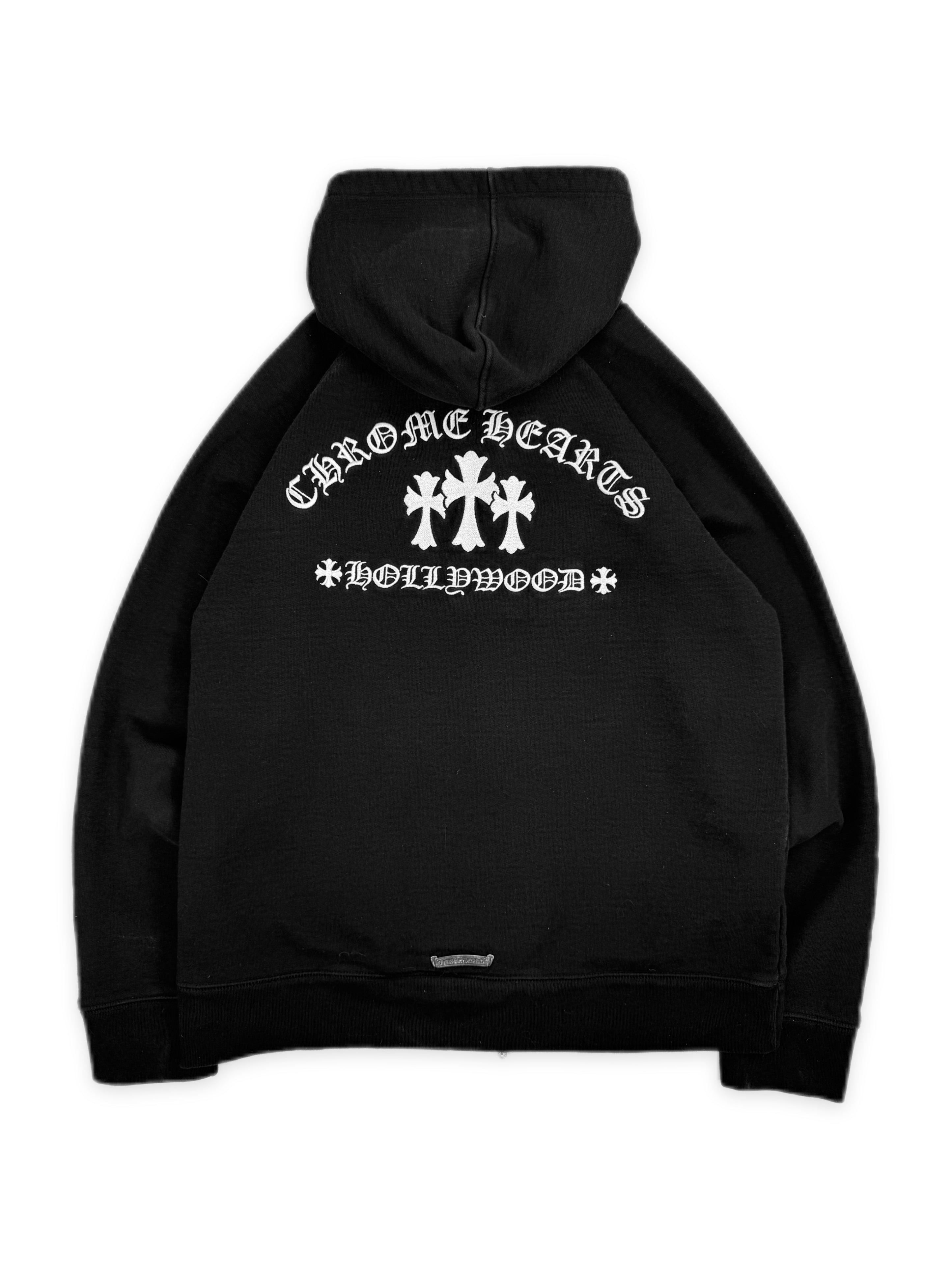 Chrome Hearts ‘Sailin On’ Cemetery Triple Cross Thermal Zip Up Hoodie