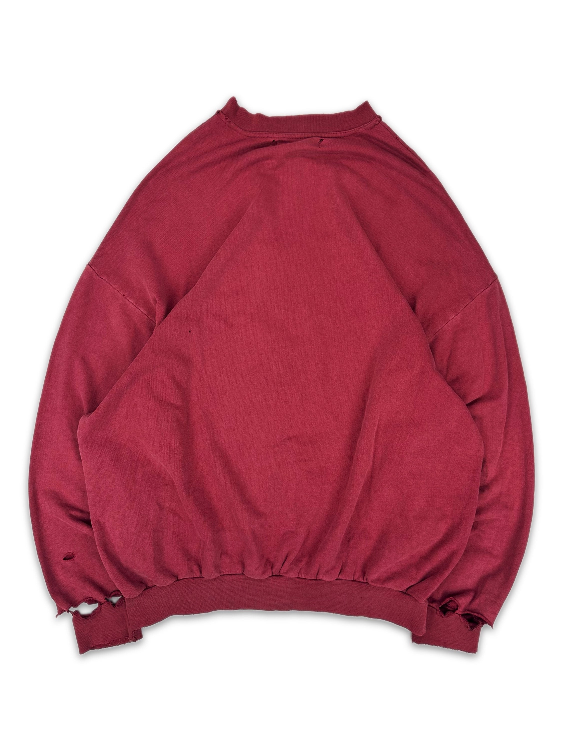 AW02 Raf Simons ‘Nebraska’ Red Collegiate Logo Crewneck