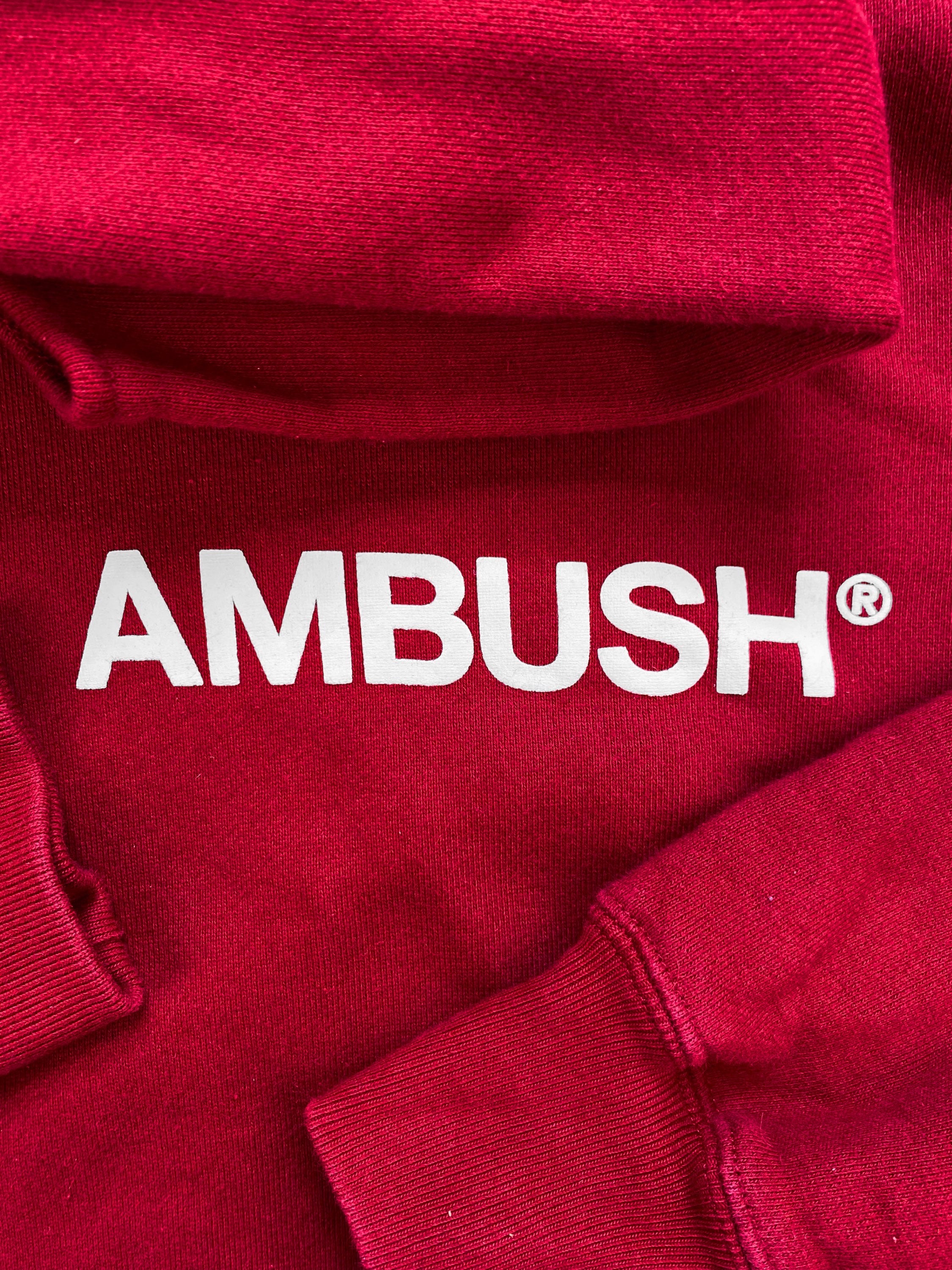 Ambush Design Cherry Red Heavy Weight Logo Hoodie