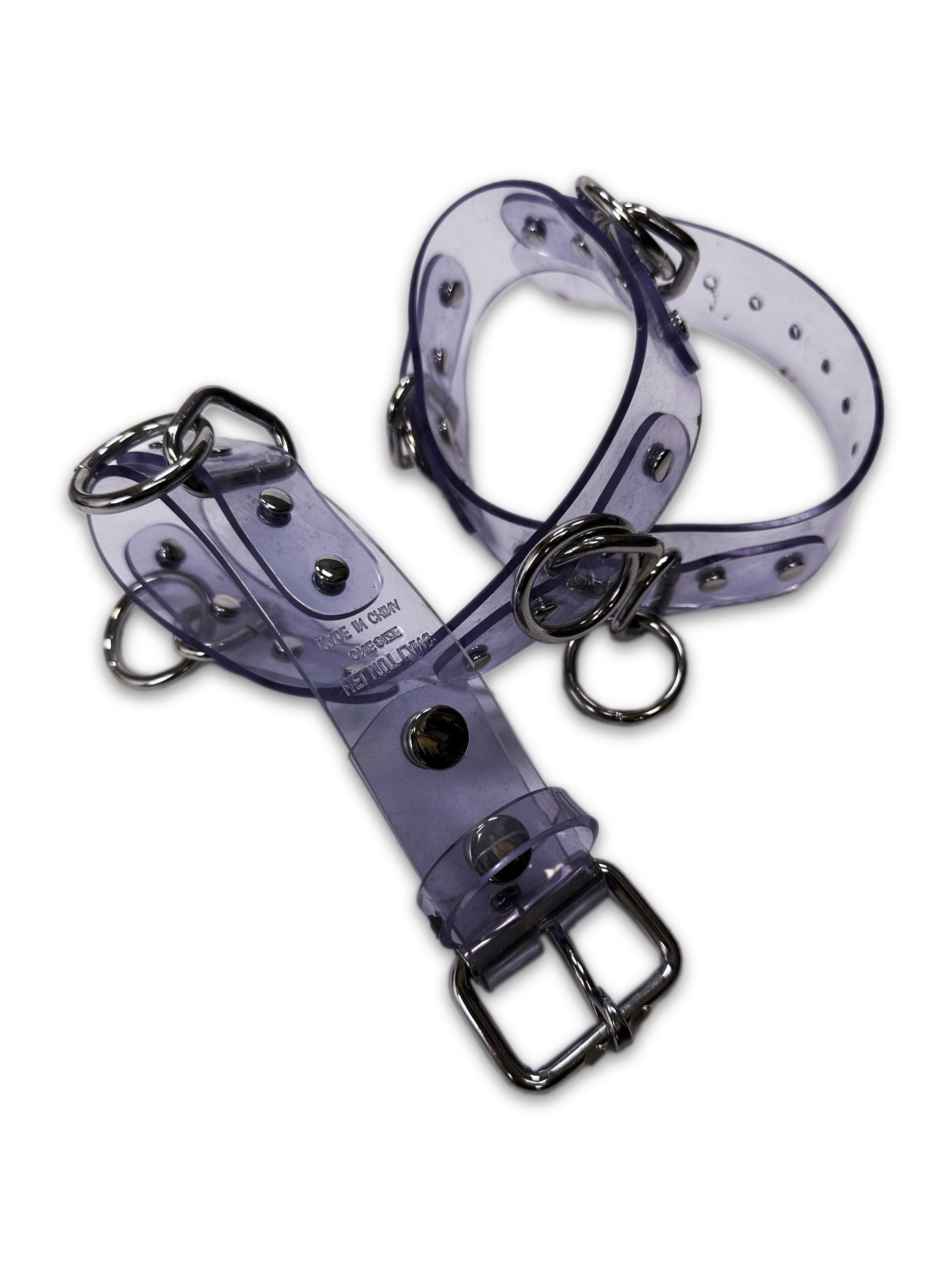 Helmut Lang Violet Translucent Silver Ring Belt