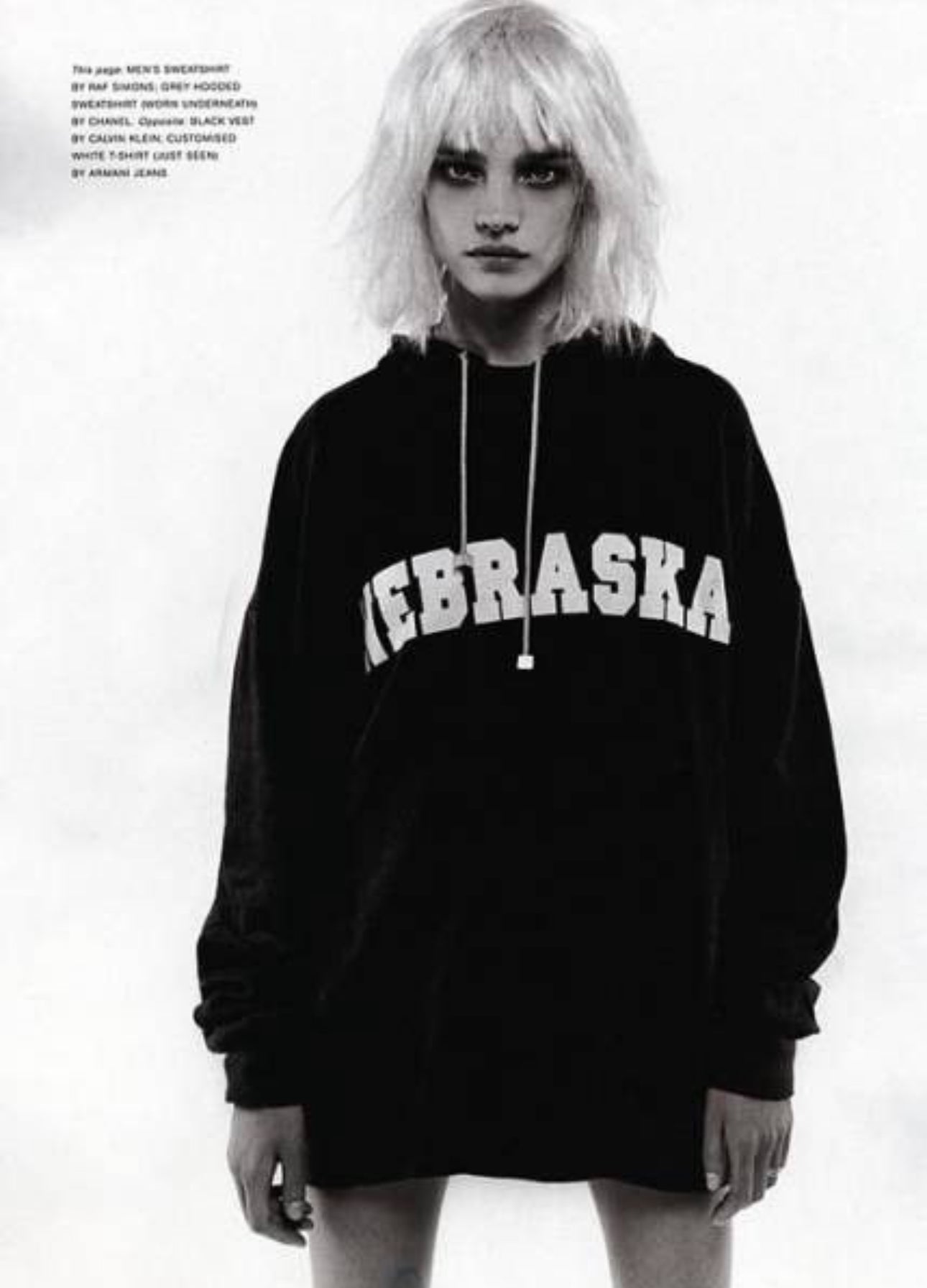 AW02 Raf Simons ‘Nebraska’ Red Collegiate Logo Crewneck