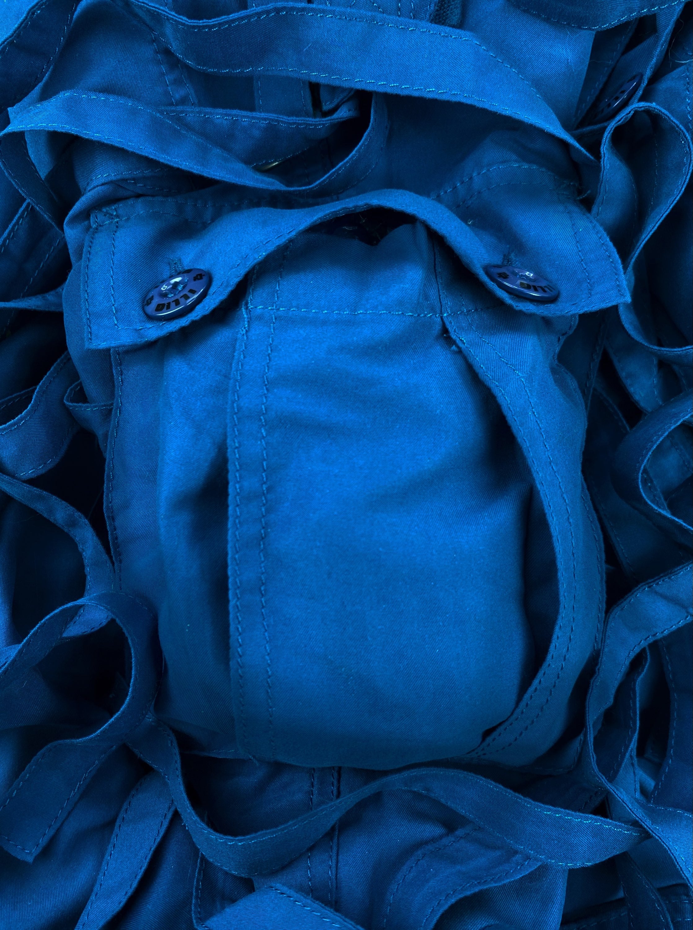 00s Illig ‘Parachute’ Bondage Multi Pocket Sky Blue Cargo Pants