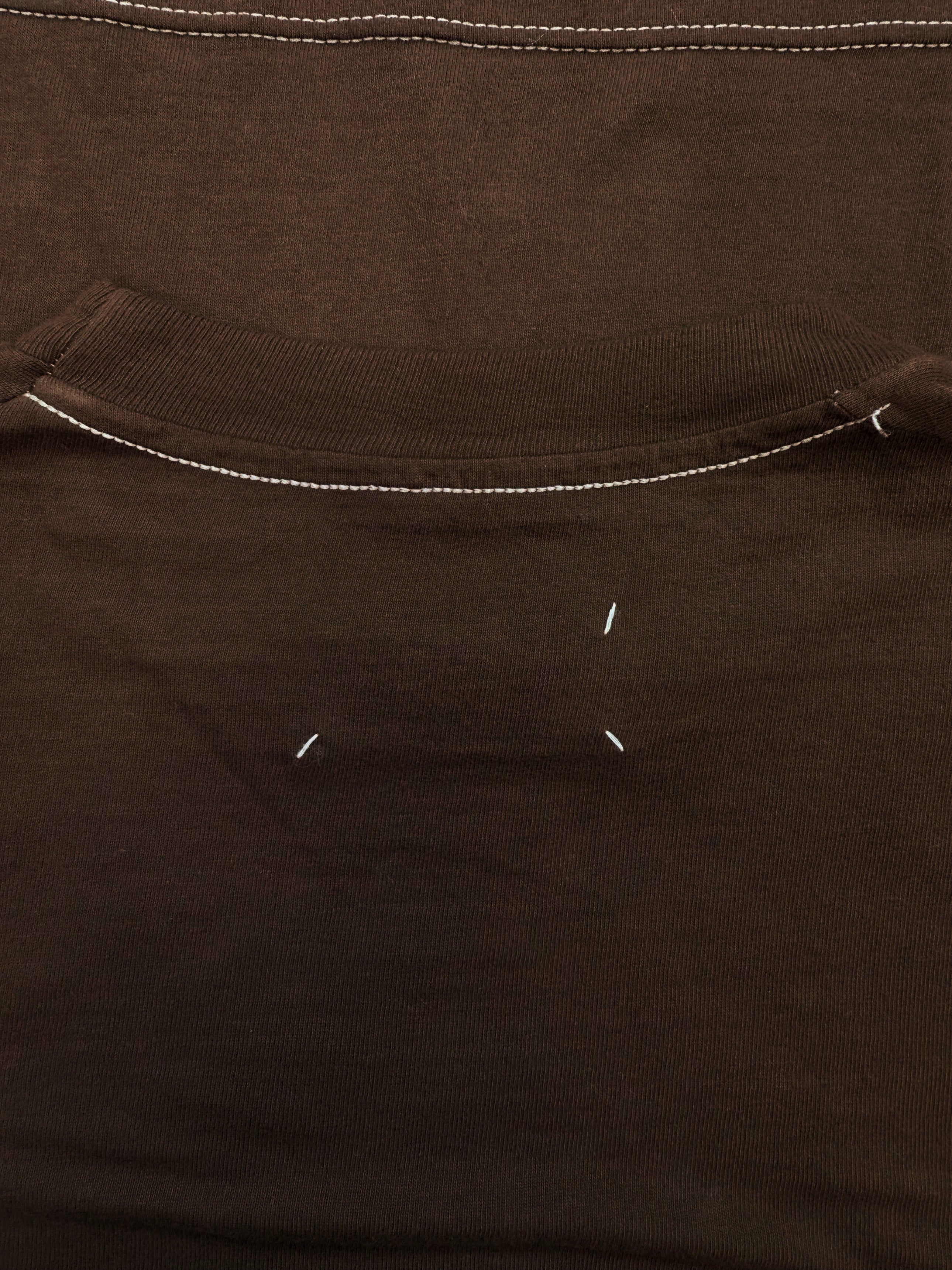 AW04 Maison Margiela Artisanal ‘0’ Leather Long Sleeve Brown Shirt