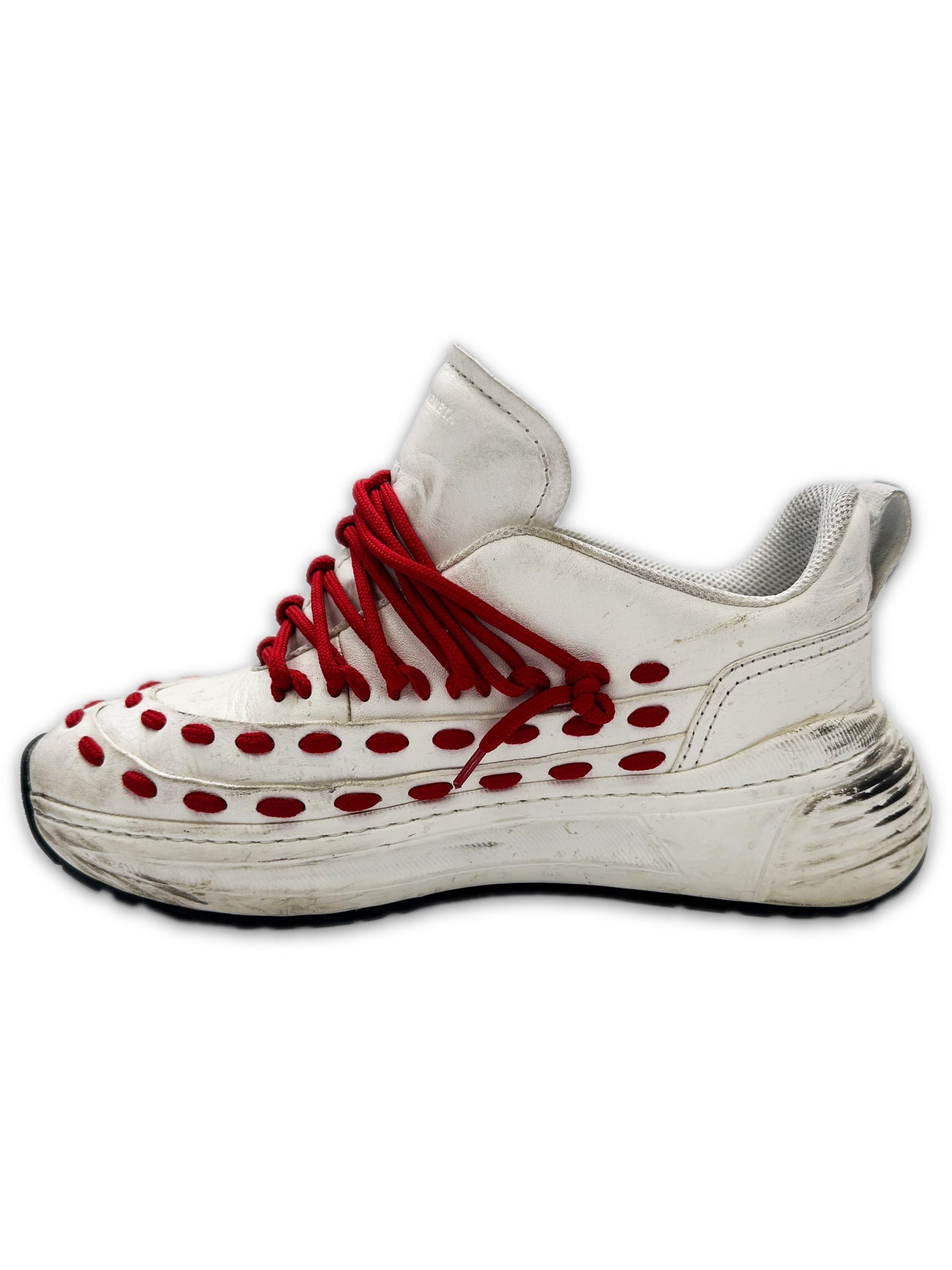 Bottega Veneta ‘Speedster’ Red Laced Low-top Sneakers