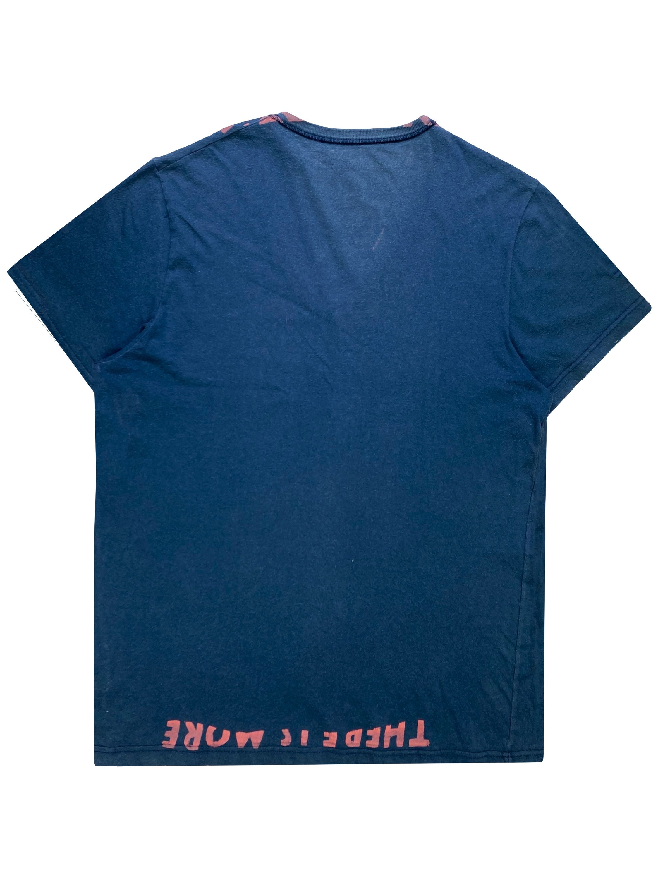 AW04 Maison Margiela ‘Aids’ Navy Blue Script T-Shirt