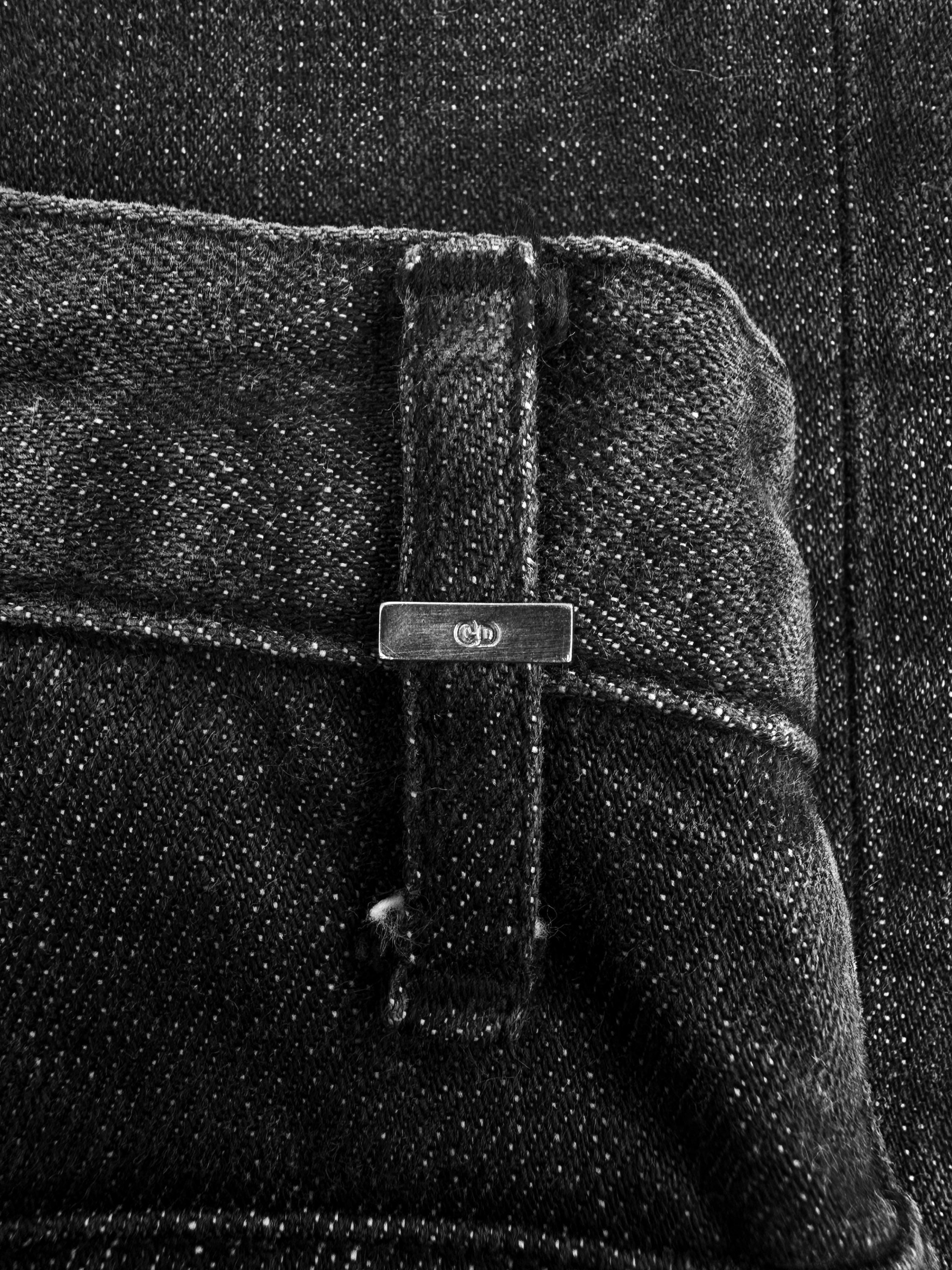 00s Dior Homme Black Washed Slim Cut Denim