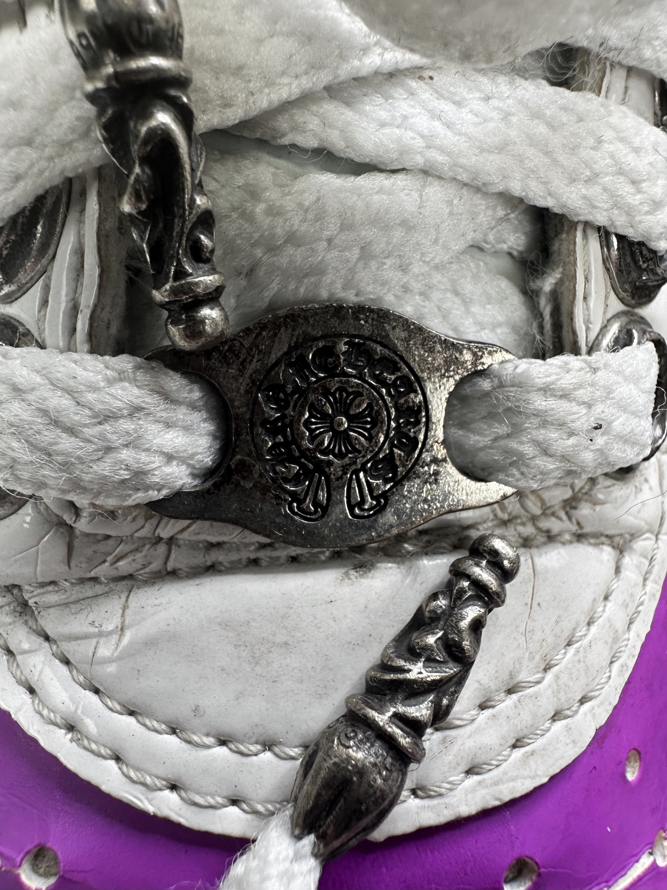 00s Chrome Hearts x Bape 1/35 Purple ‘Bapesta’ Leather Sneakers