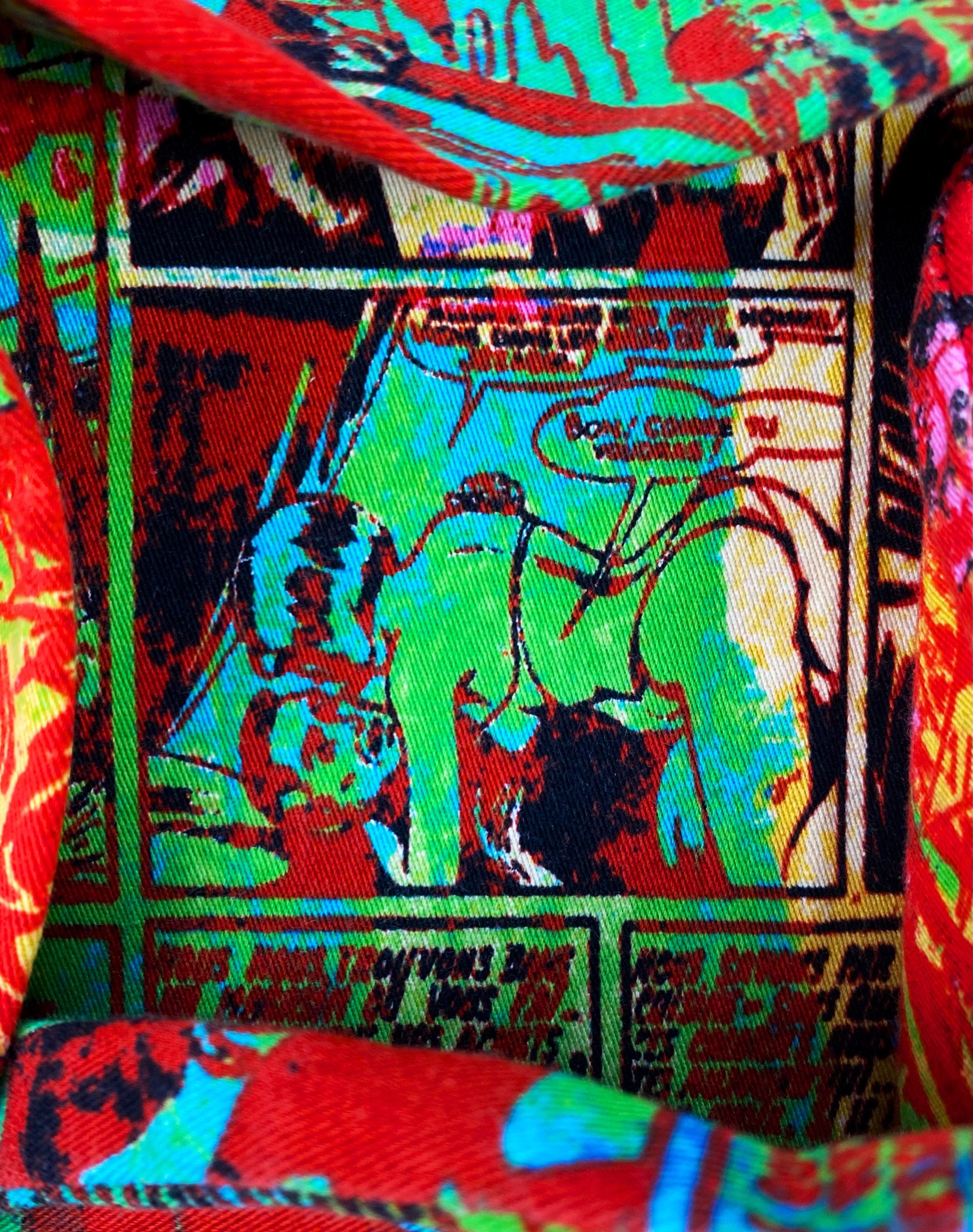 AW95 Jean Paul Gaultier ‘Comic’ Mad Max Full Print Denim