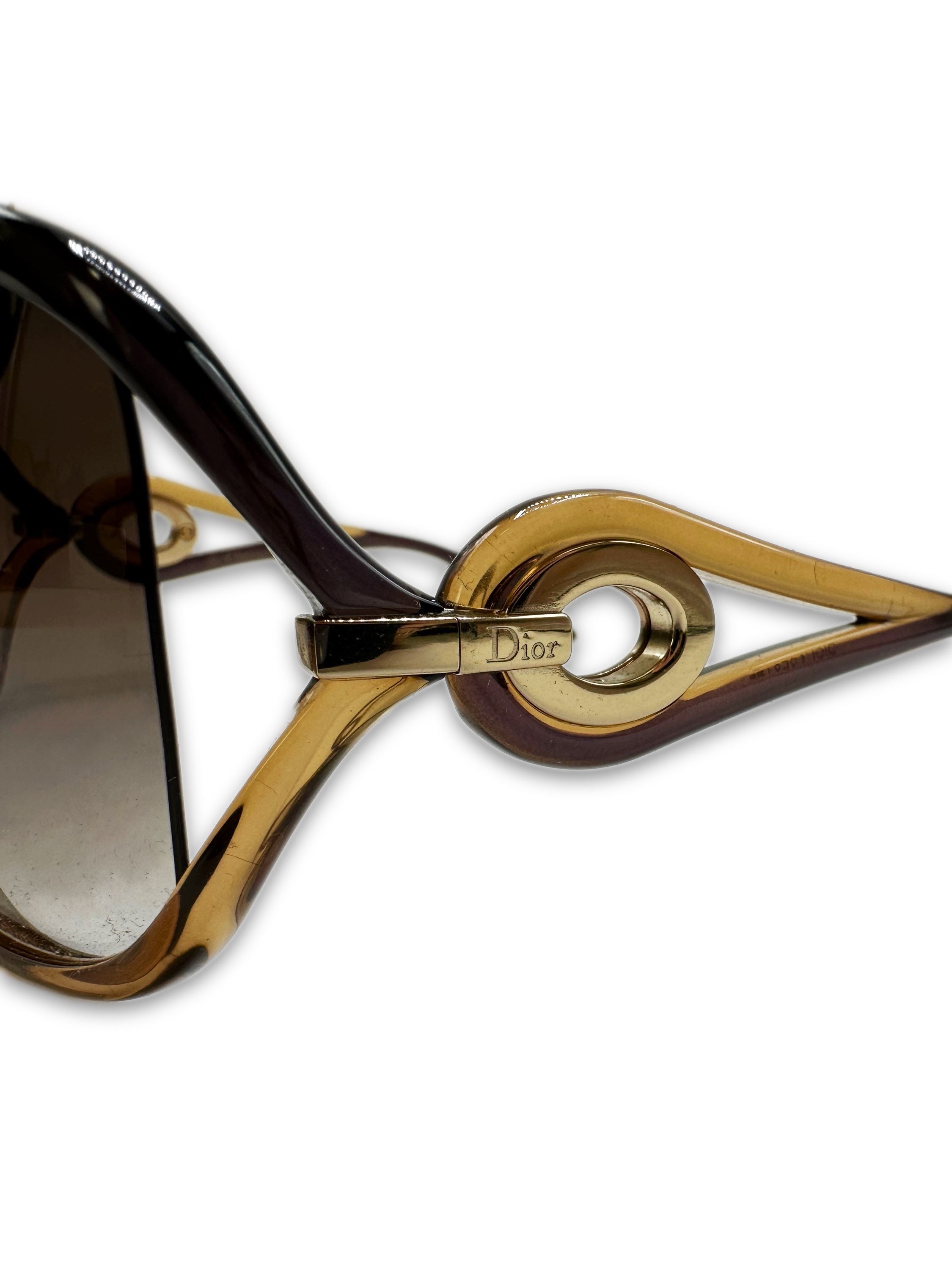 00s Dior ‘Swirl’ Gradient Tint Cut Out Sunglasses