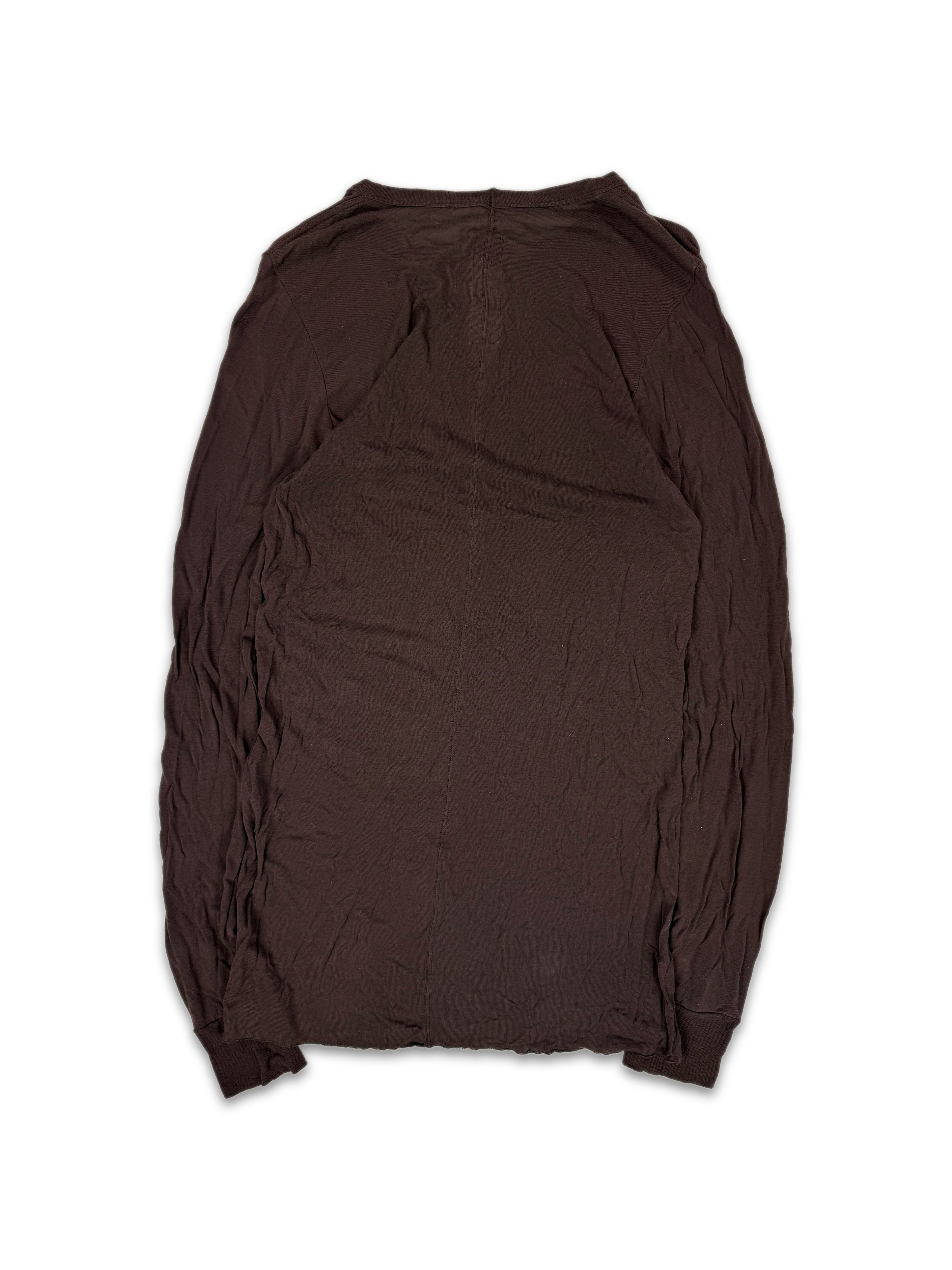 AW18 Rick Owens ‘Sisyphus’ Light Weight Brown Long Sleeve Shirt