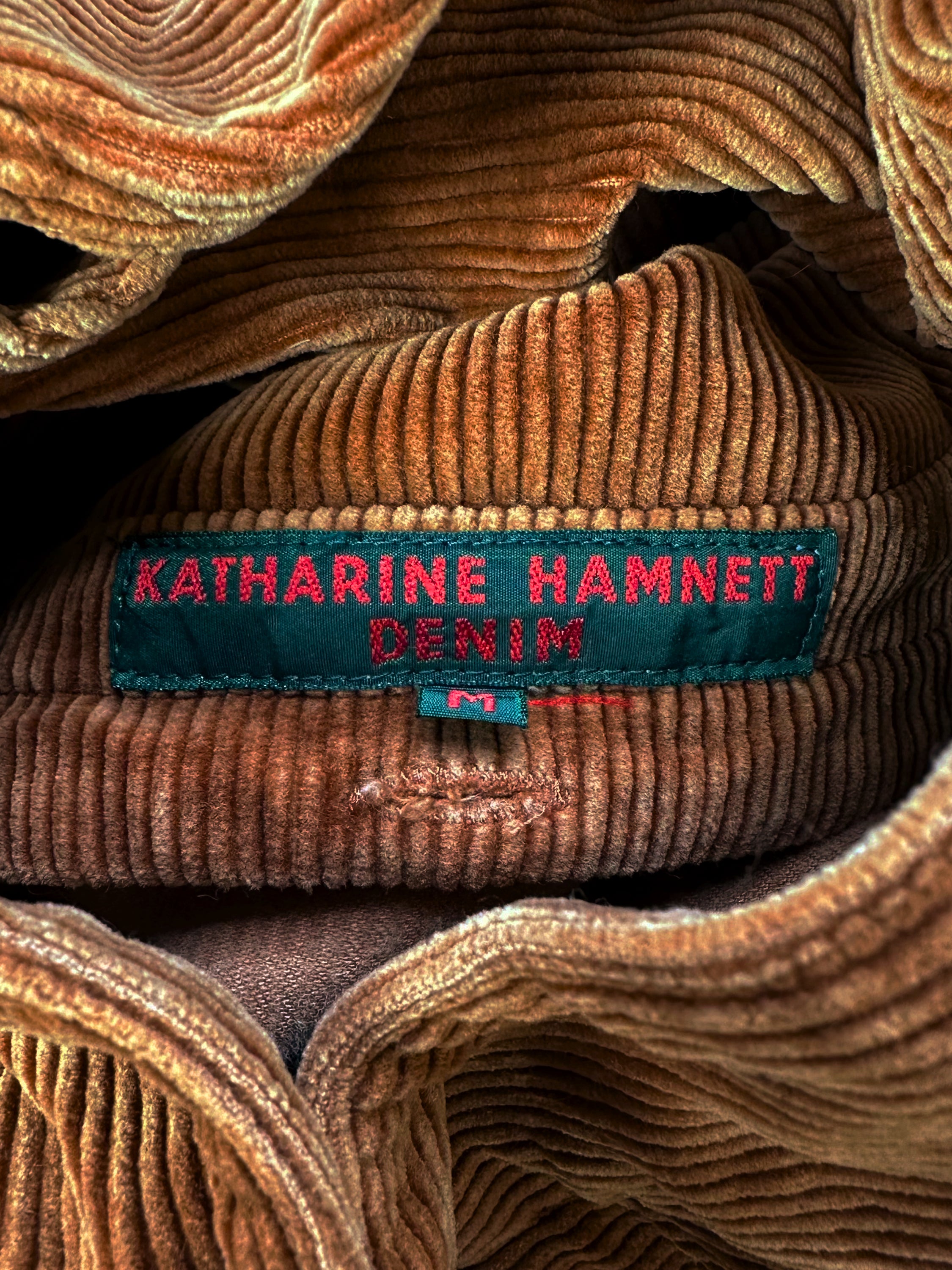Katharine Hamnett Tan Corduroy Trucker Jacket