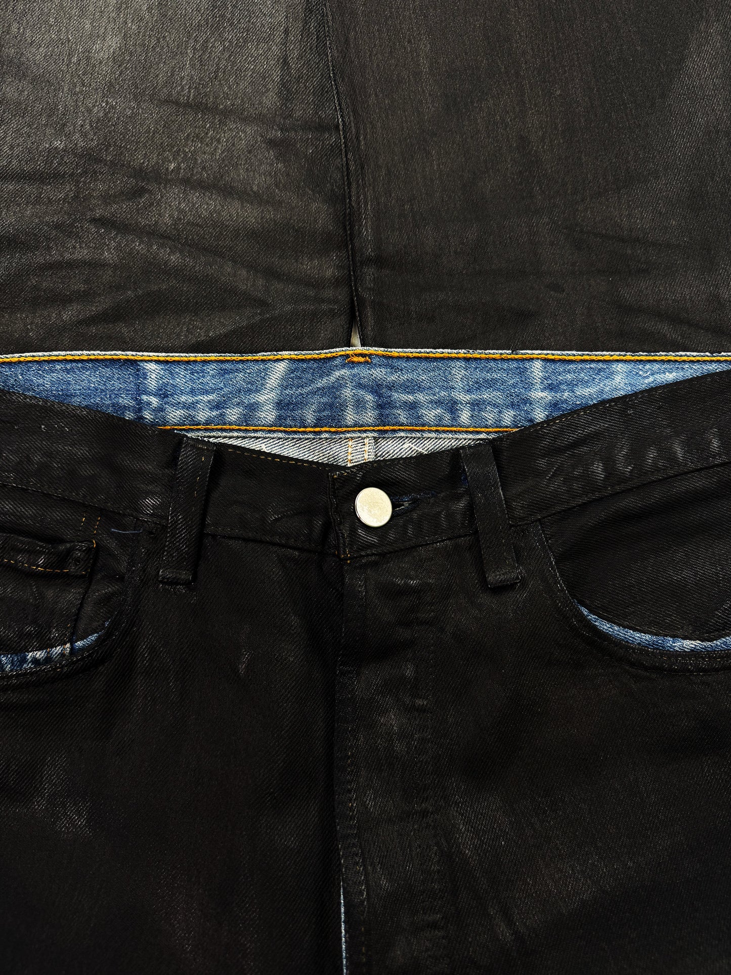 AW99 Maison Margiela Artisanal 0 Painted Black/Blue Denim