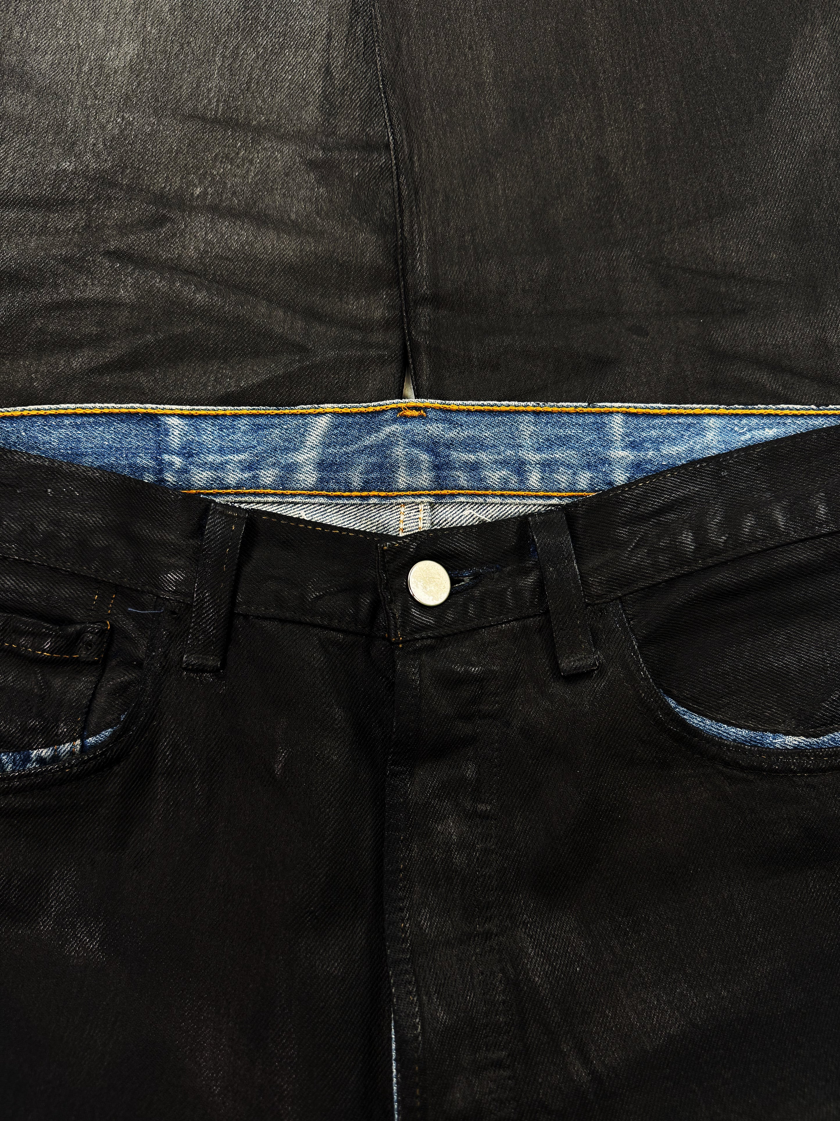 AW99 Maison Margiela Artisanal 0 Painted Black/Blue Denim