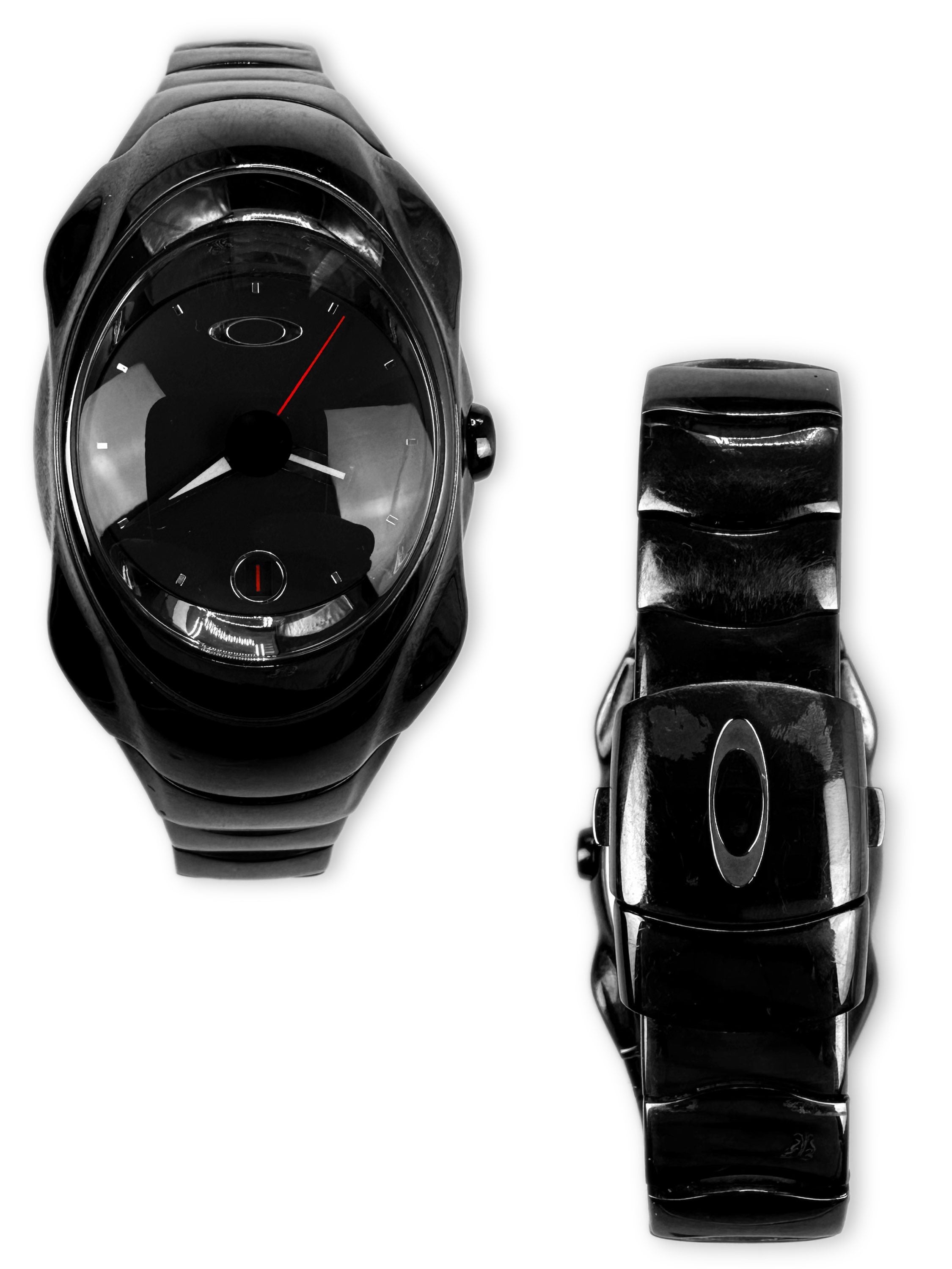 1998 Oakley ‘Timebomb’ Ion Black Stainless Steel Watch