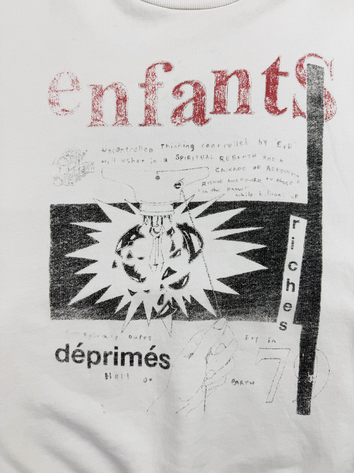 Enfants Riches Deprimes ‘Genius Radio’ White Heavy Weight Crewneck