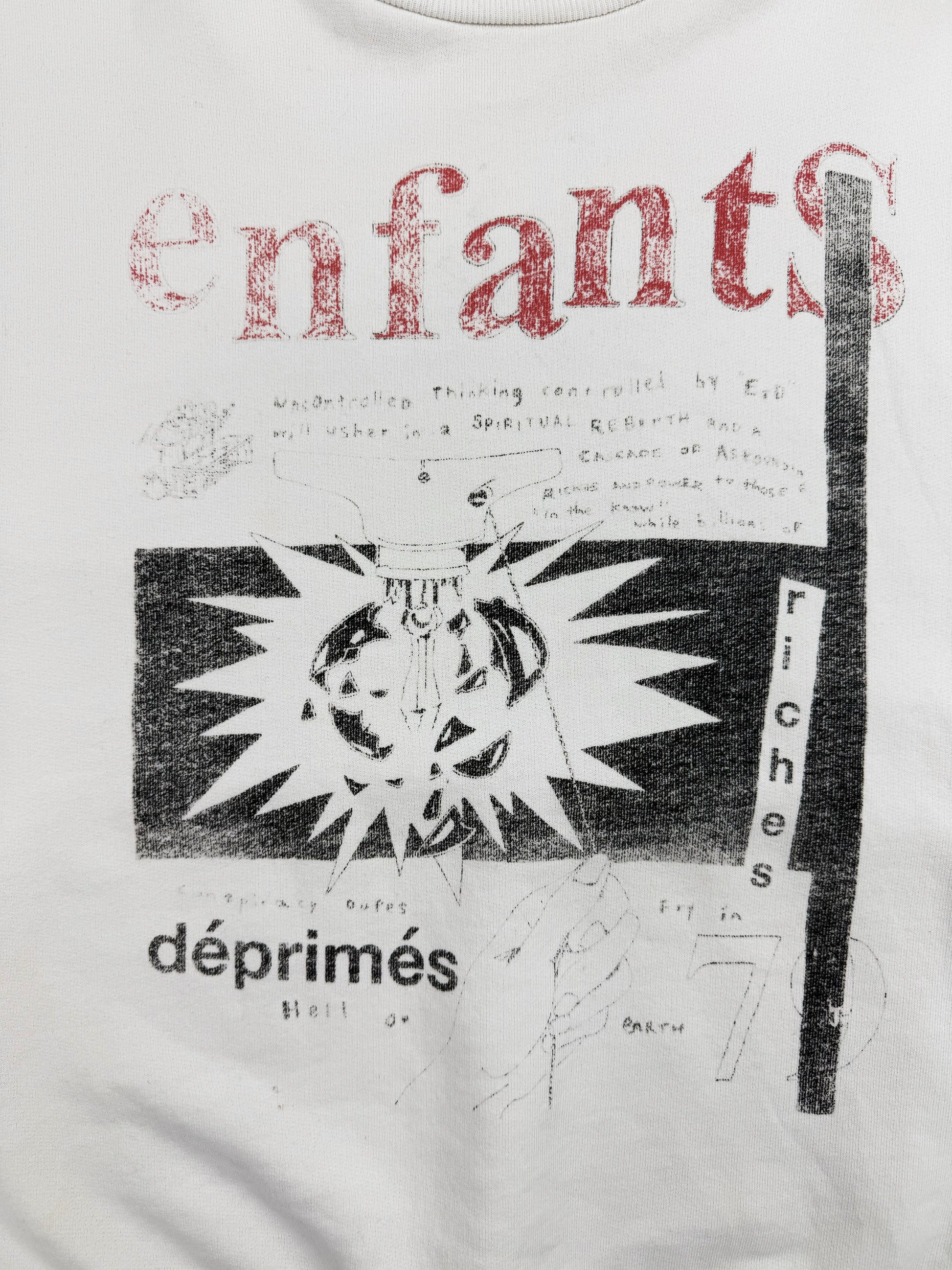 Enfants Riches Deprimes ‘Genius Radio’ White Heavy Weight Crewneck