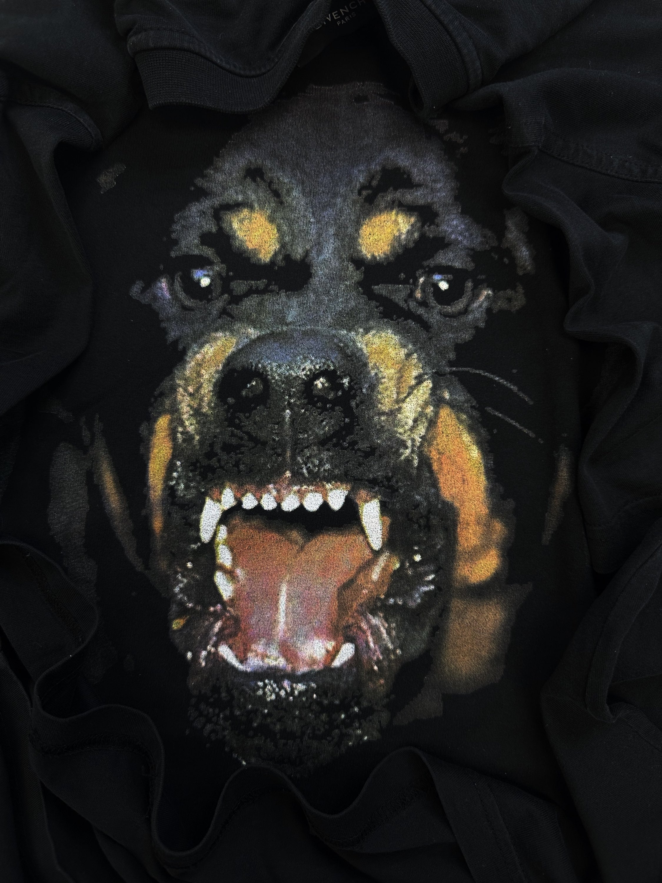 AW11 Givenchy ‘Rottweiler’ Motif Black Graphic T-Shirt