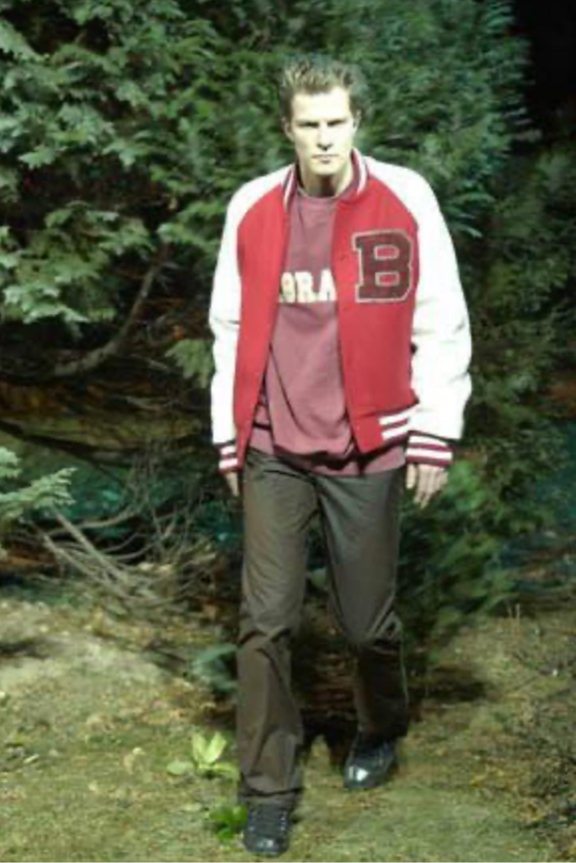 AW02 Raf Simons ‘Nebraska’ Red Collegiate Logo Crewneck