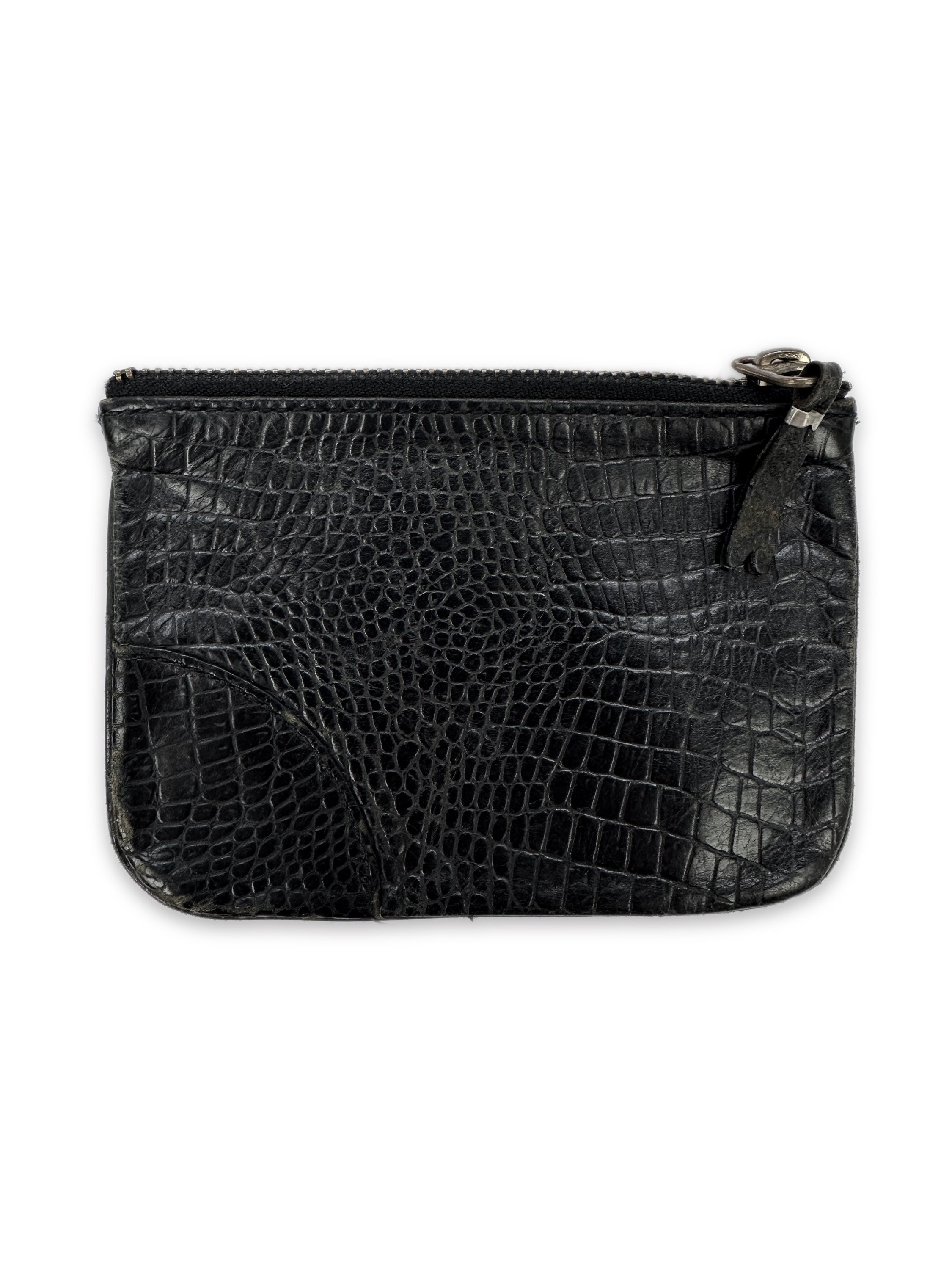 00s Comme Des Garçons Black Crocodile Coin Pouch