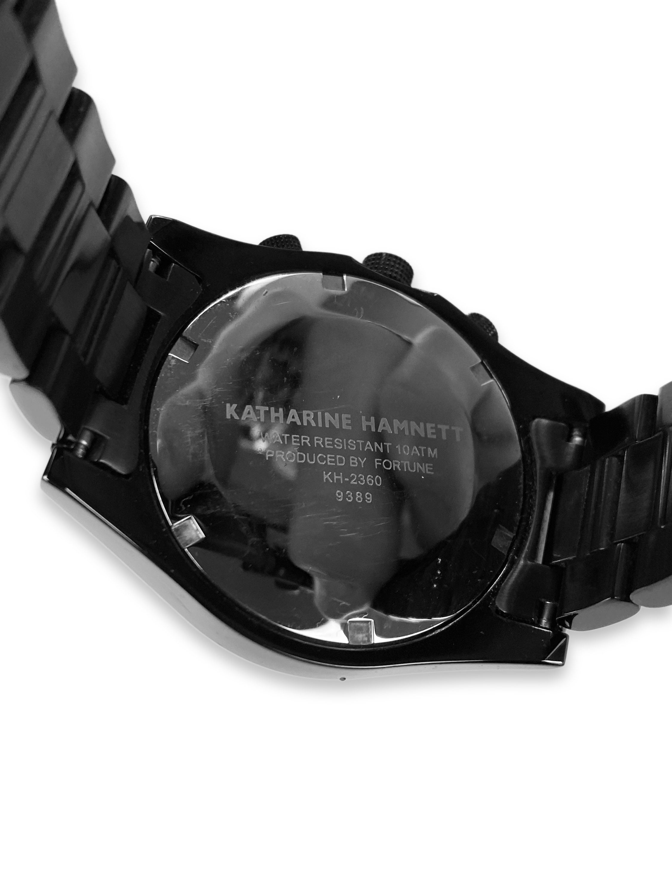 Katharine Hamnett Black Chronograph Watch