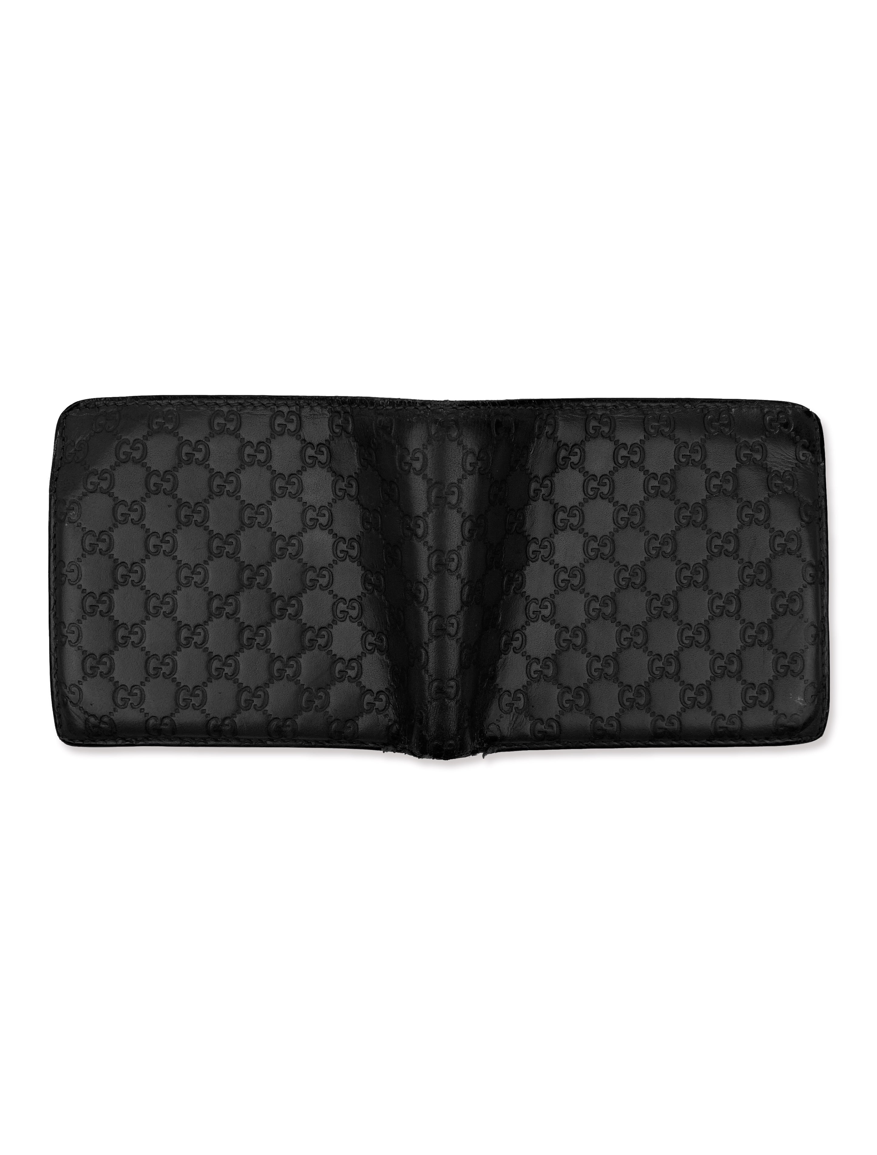 Gucci GG Black Monogram Embossed Bifold Wallet