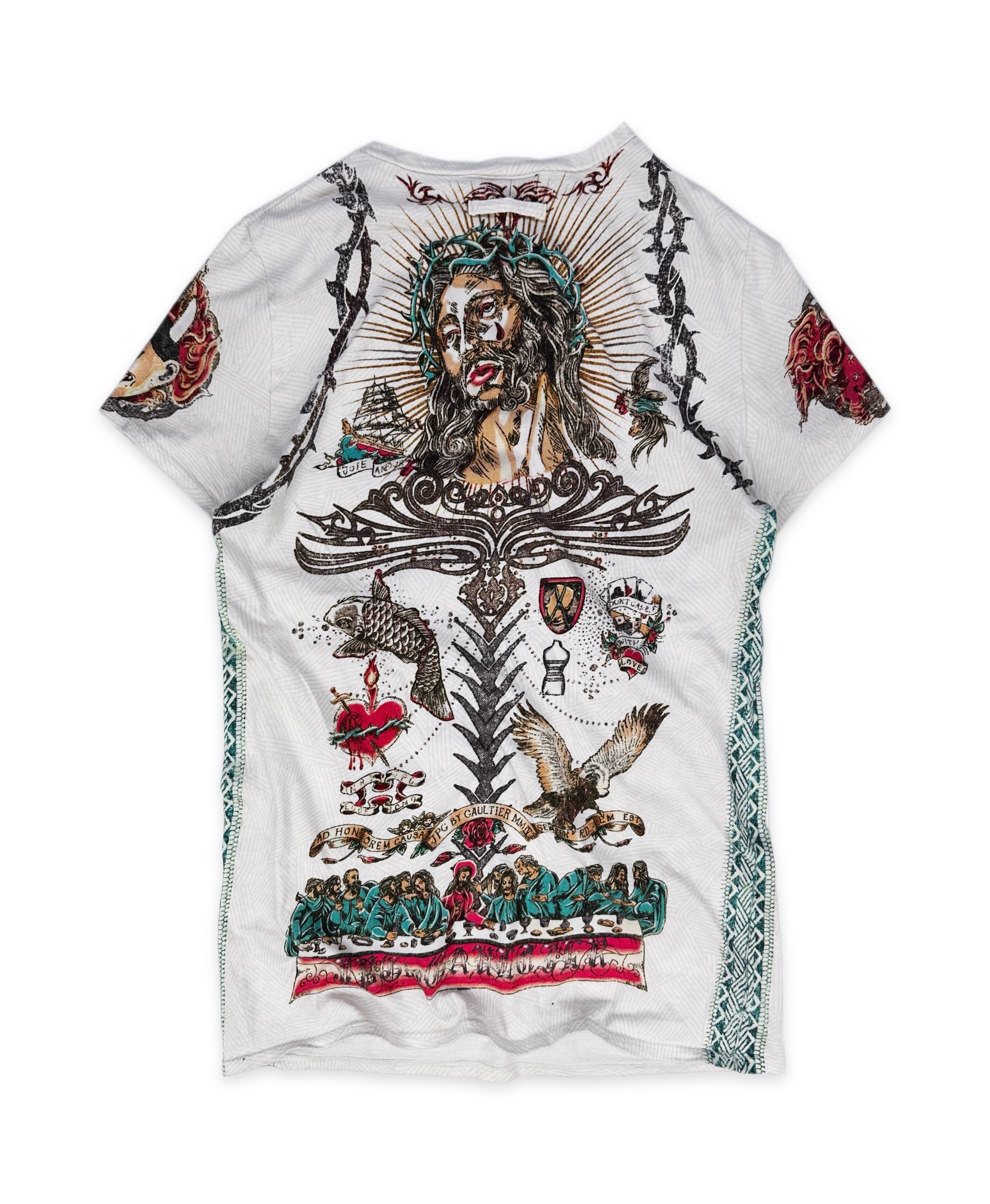 SS04 Jean Paul Gaultier ‘Jesus & The Virgen Guadalupe’ Mesh T-Shirt