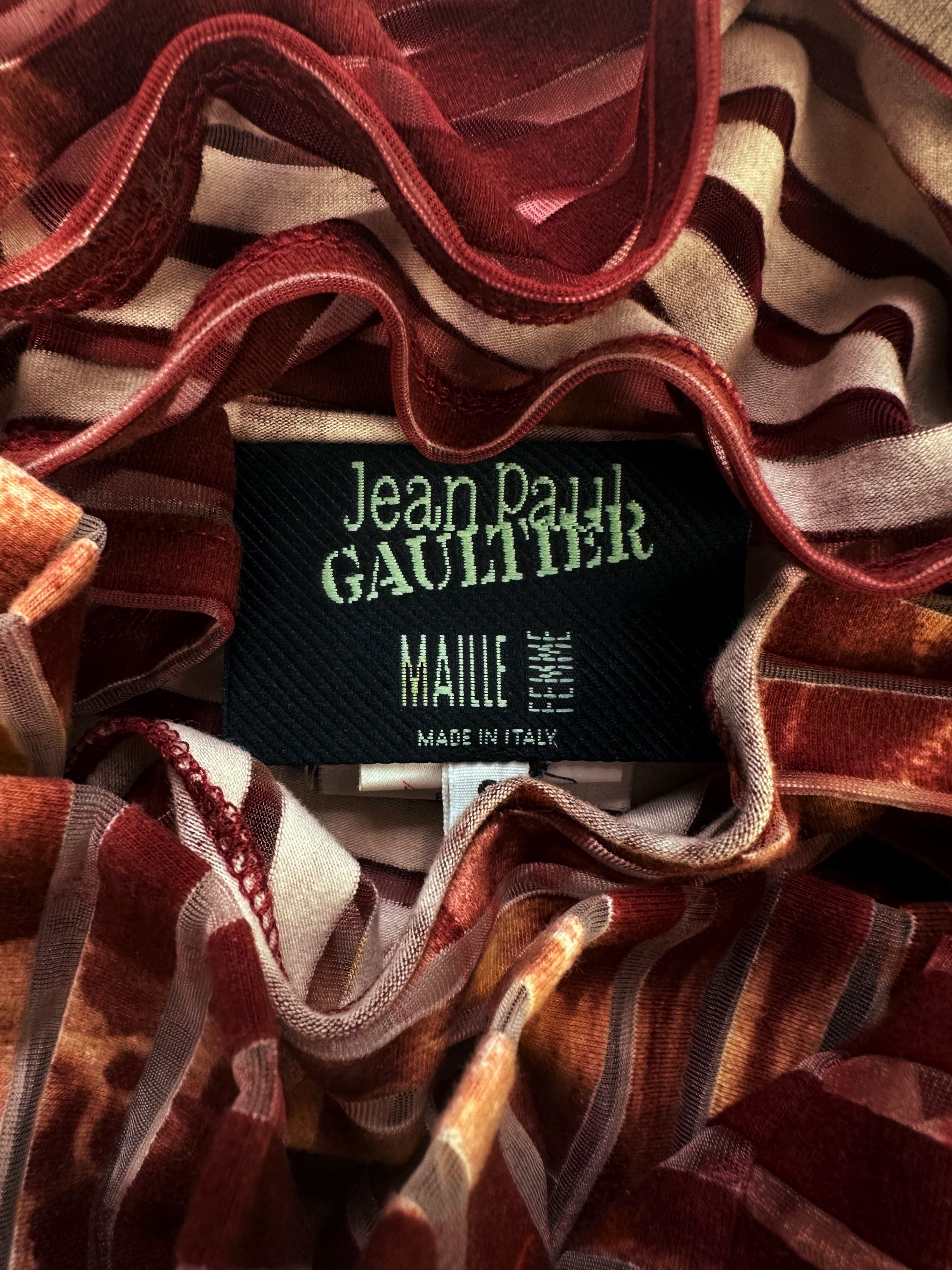 SS01 Jean Paul Gaultier ‘Satan’ Tattoo Mesh Long Sleeve Shirt