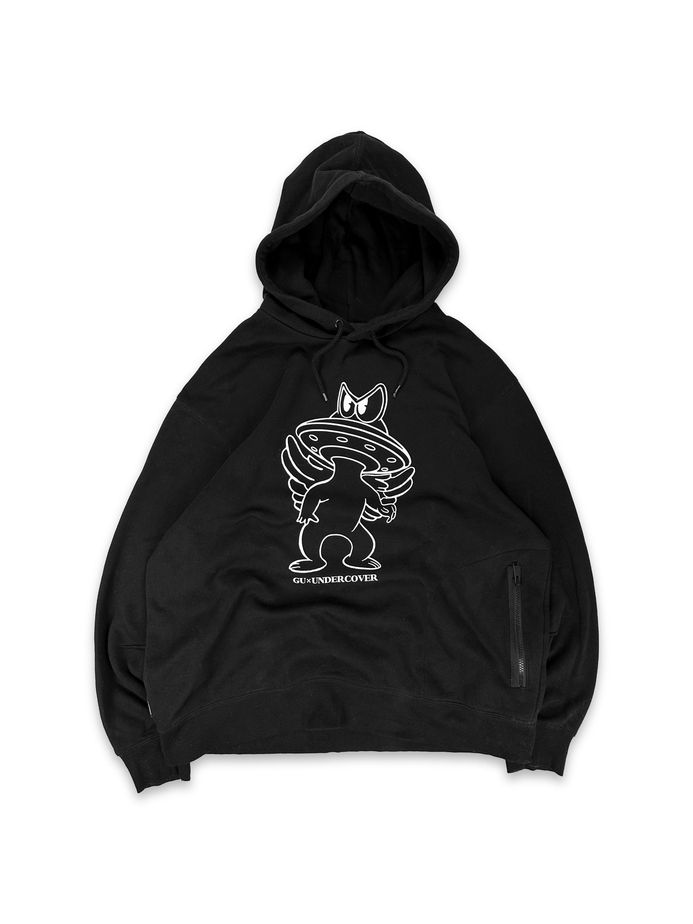 Undercover ‘Mushroom’ Black Zippered Heavy Weight Hoodie