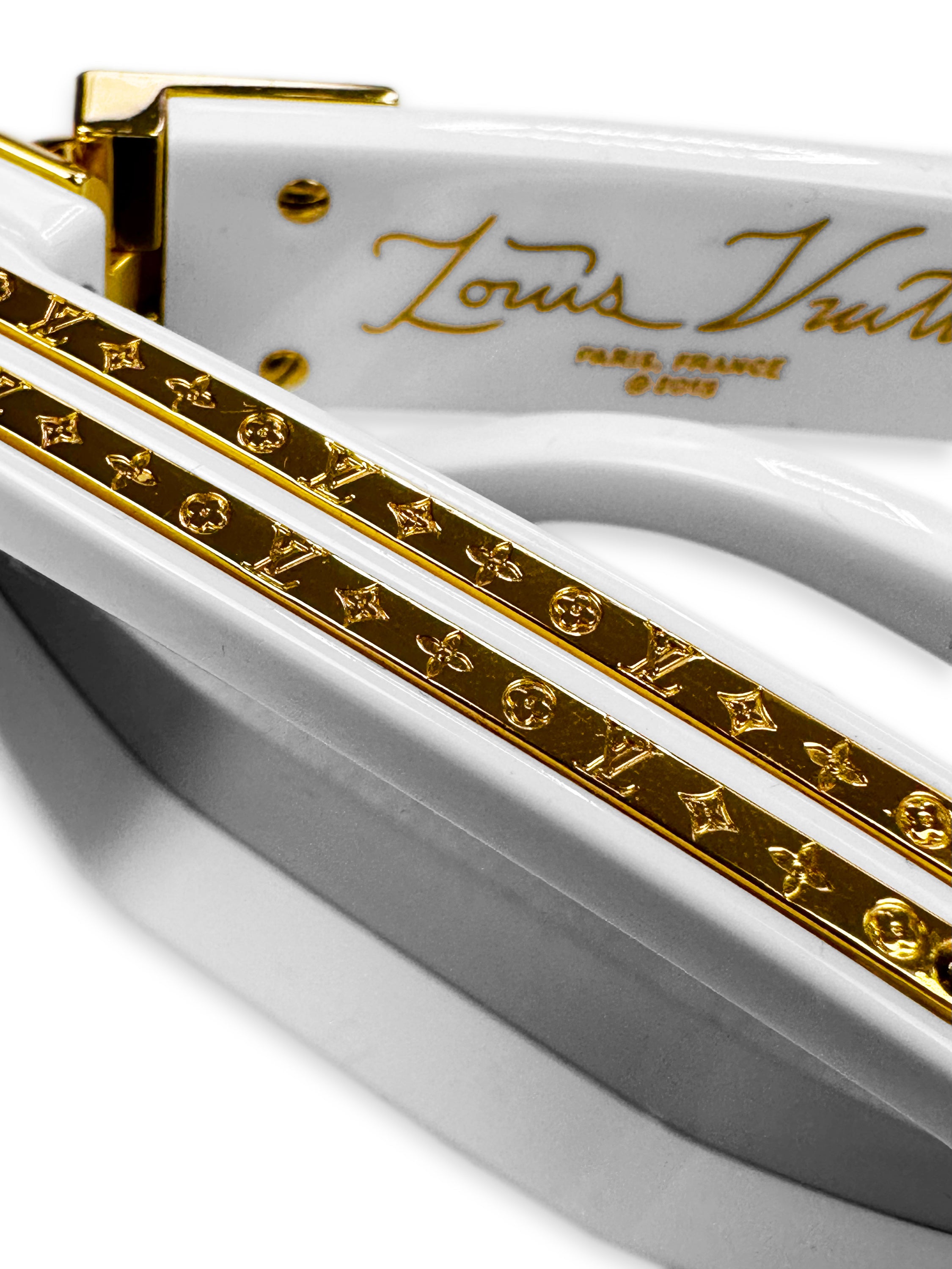AW19 Louis Vuitton ‘1.1 Millionaire’ White Gold Boxy Sunglasses
