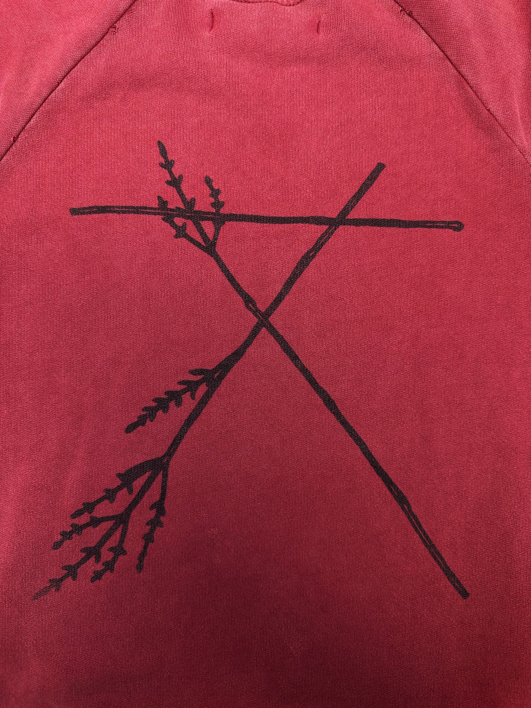 AW02 Raf Simons Virginia Creeper ‘Roots’ Graphic Red Crewneck