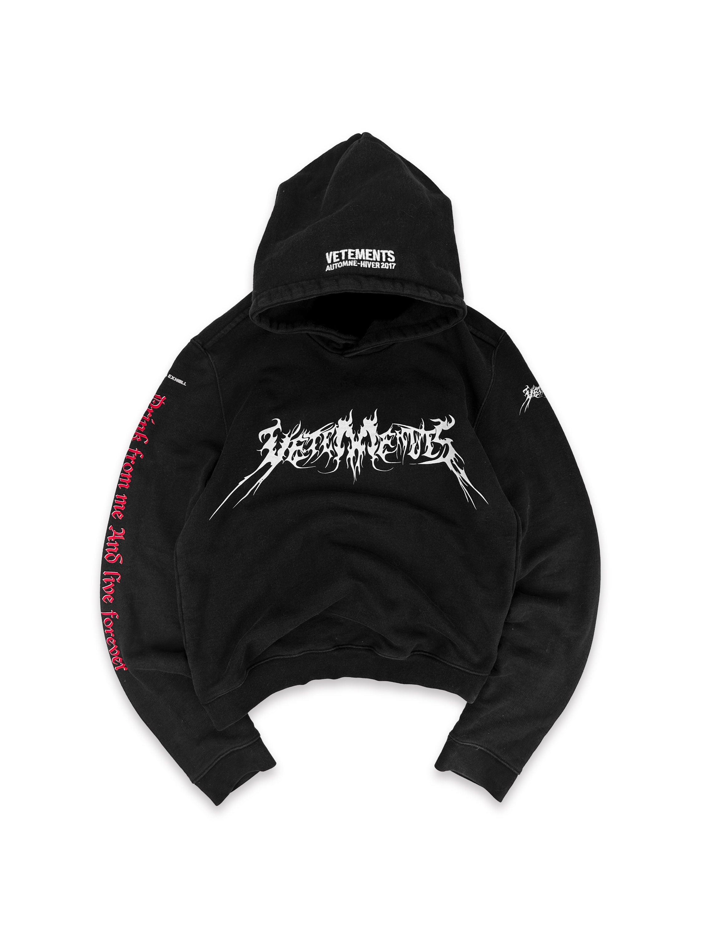 AW17 VETEMENTS FEMME 'TOTAL FUCKING DARKNESS' PENTAGRAM HOODIE