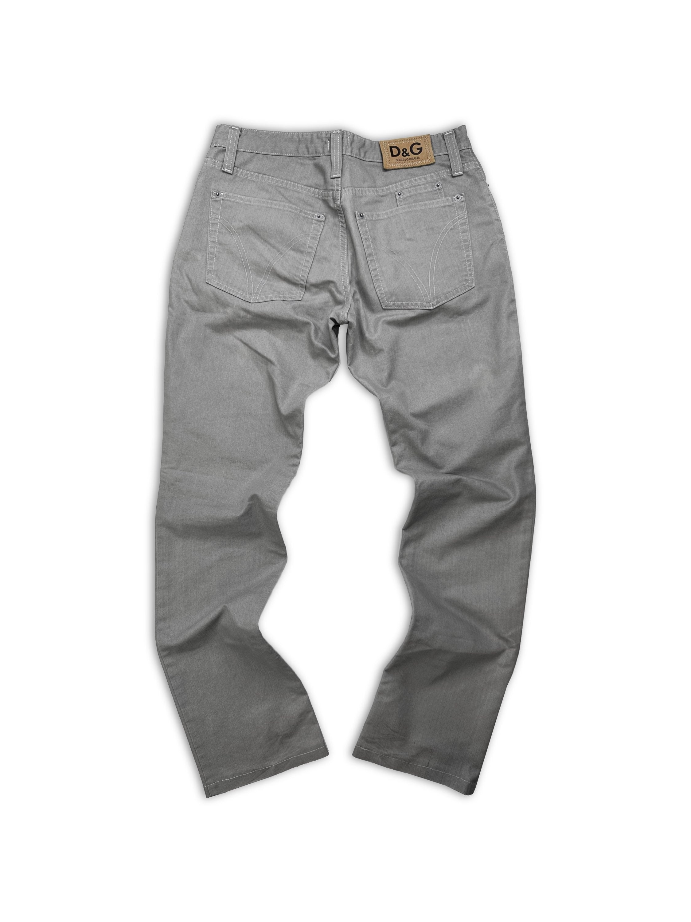 00s Dolce & Gabbana Grey Wash Wide Cut Denim