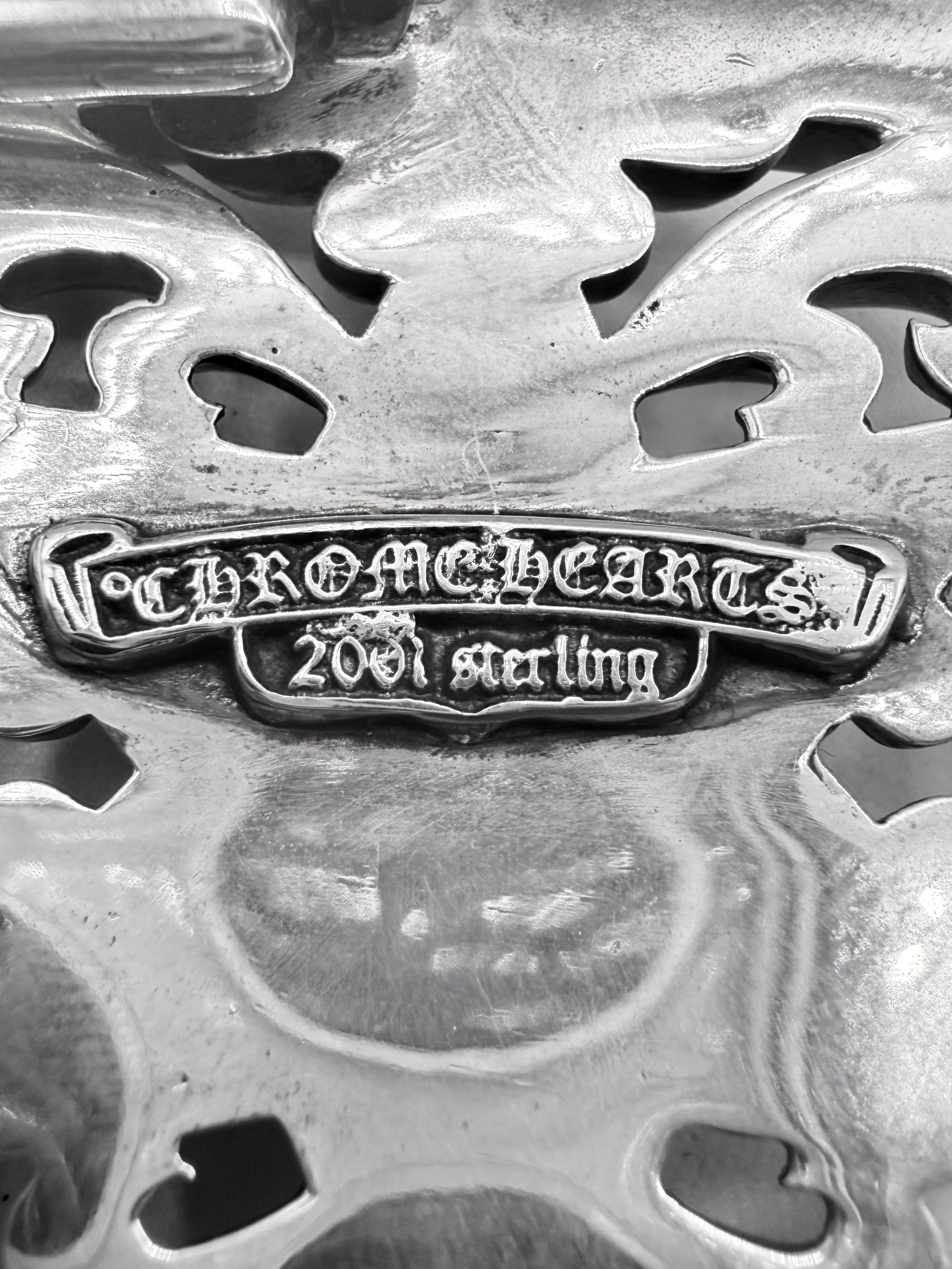 Chrome Hearts Star Oval .925 Silver Belt Buckle