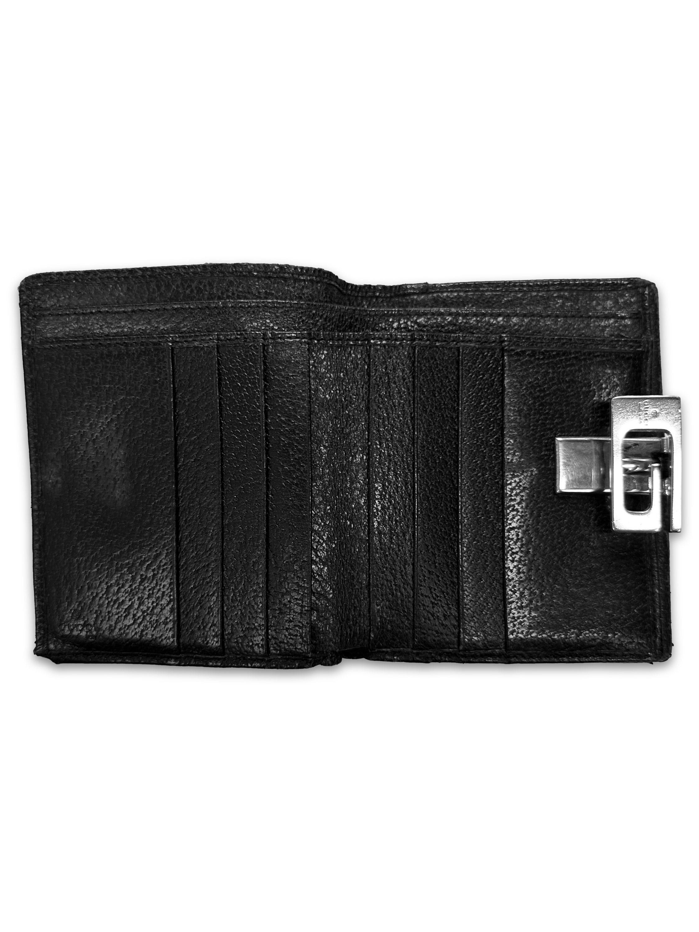 00s Gucci ‘GG’ Monogram Leather Bifold Wallet