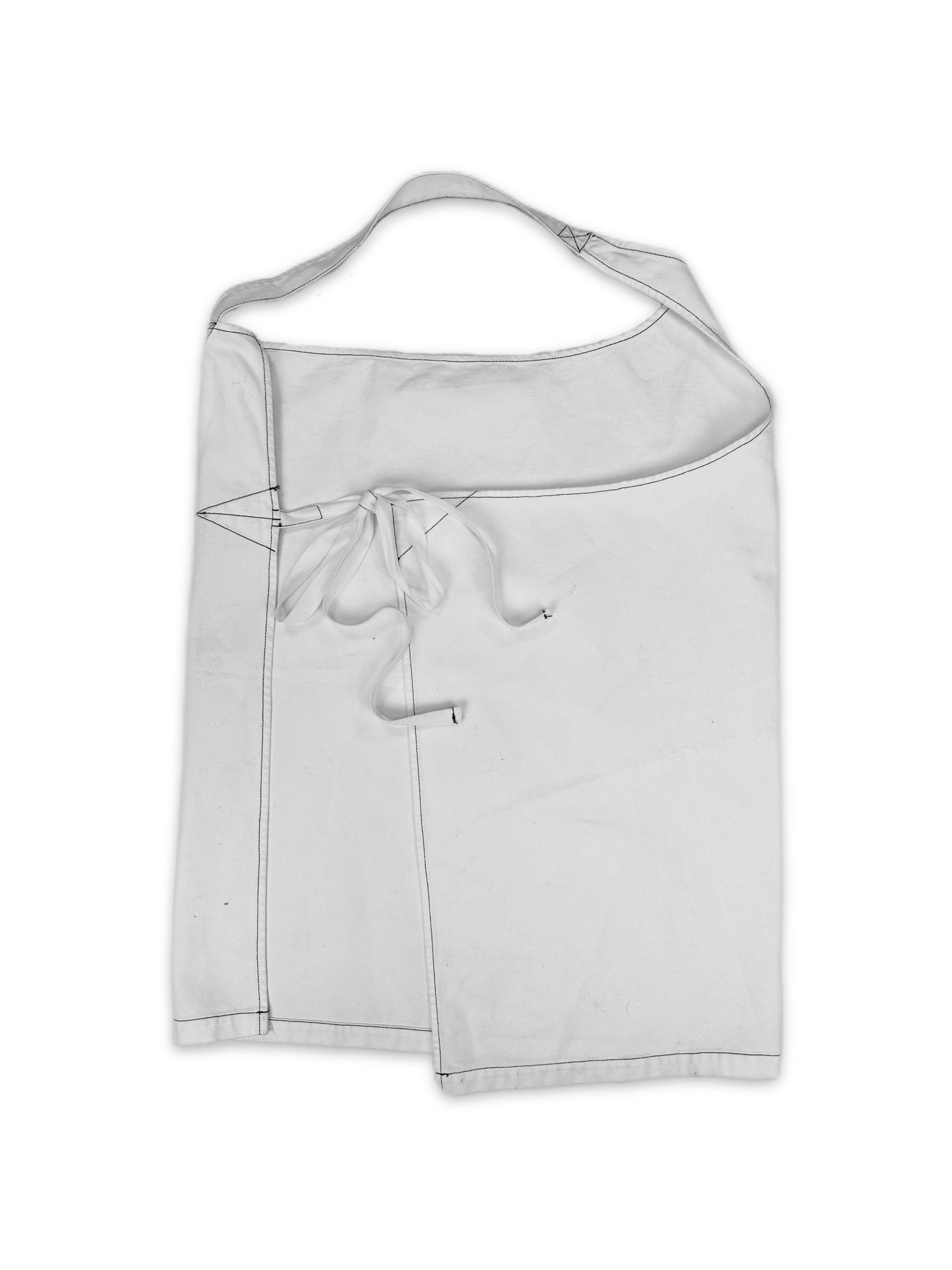 SS99 Maison Margiela White ‘Side Tie’ Apron Dress