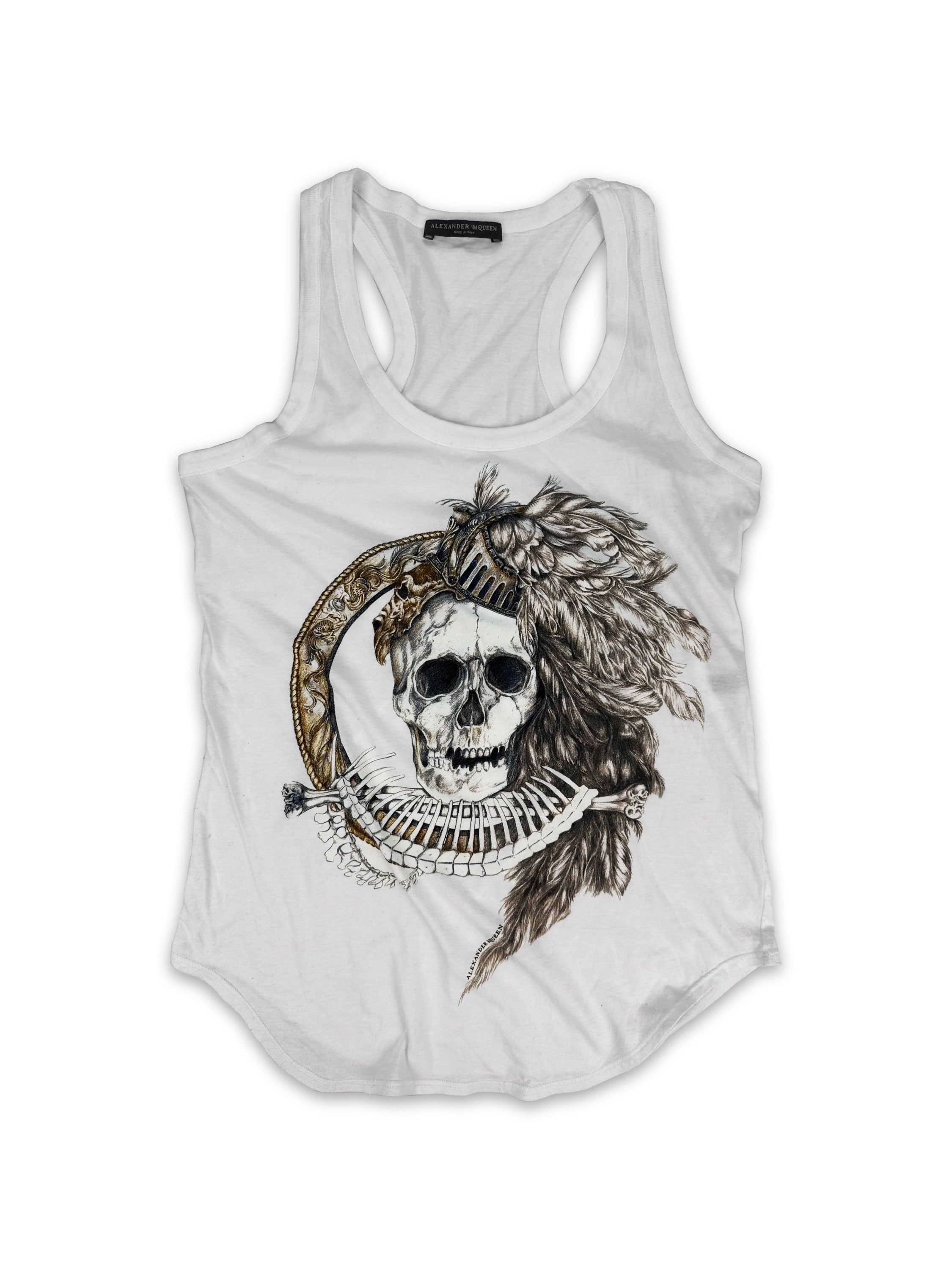 Alexander McQueen Gothic Skull Graphic Tank-top