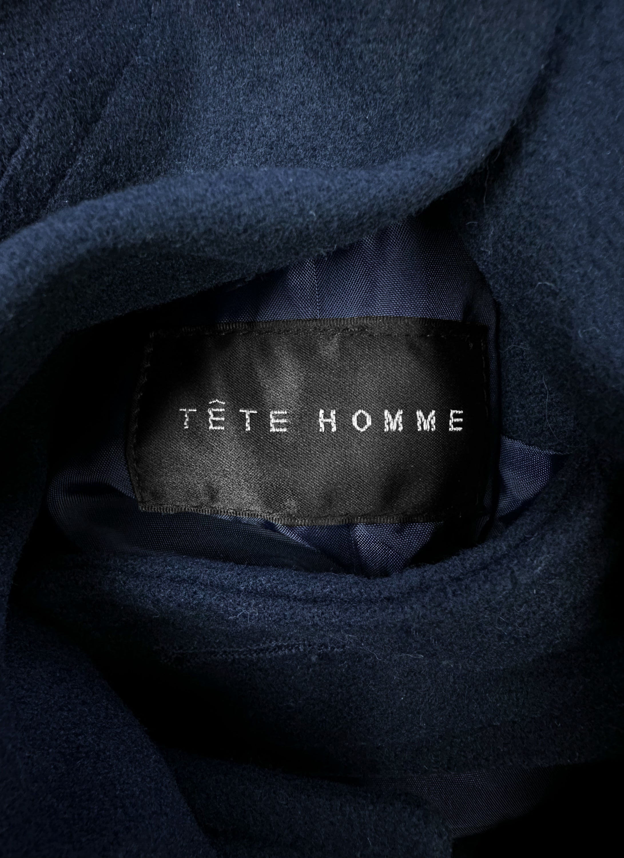00s Tete Homme Navy Blue Wool Jacket