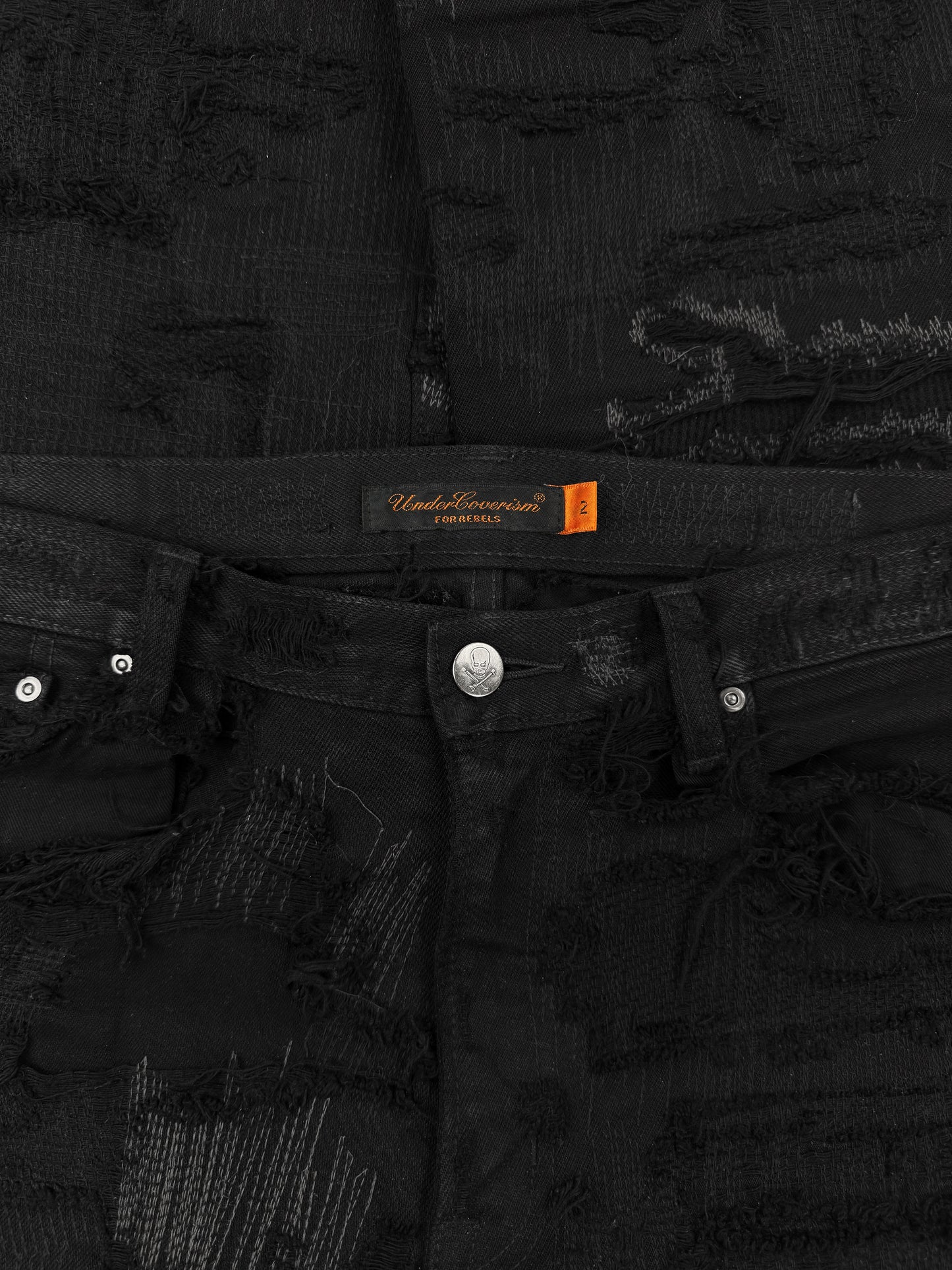 AW05 Undercover 85 ‘Arts & Crafts’ Men’s Black Black Denim Jeans