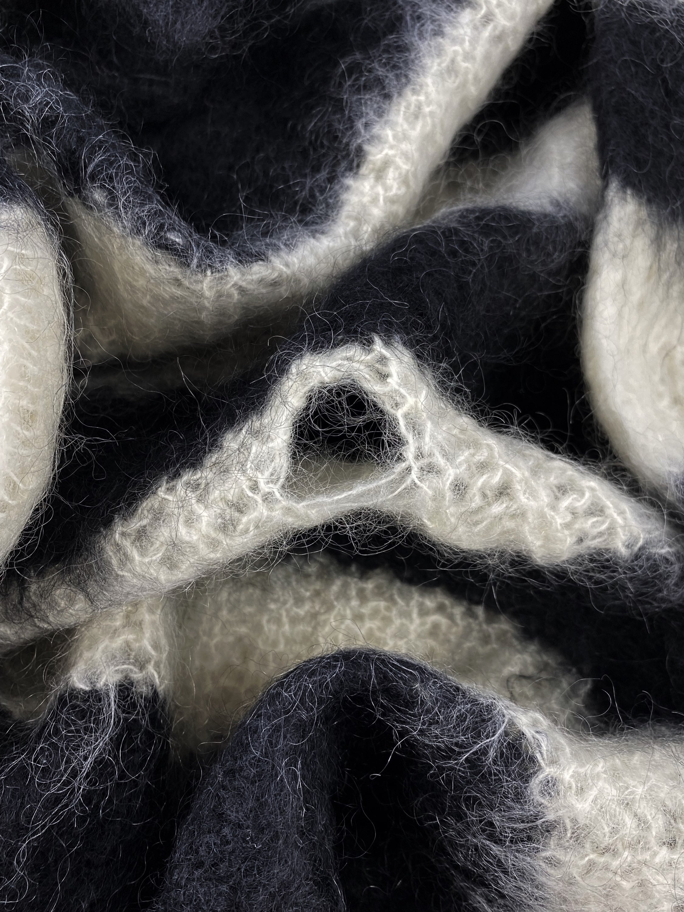 AW14 Junya Watanabe ‘Striped’ Grunge Knit Mohair Sweater