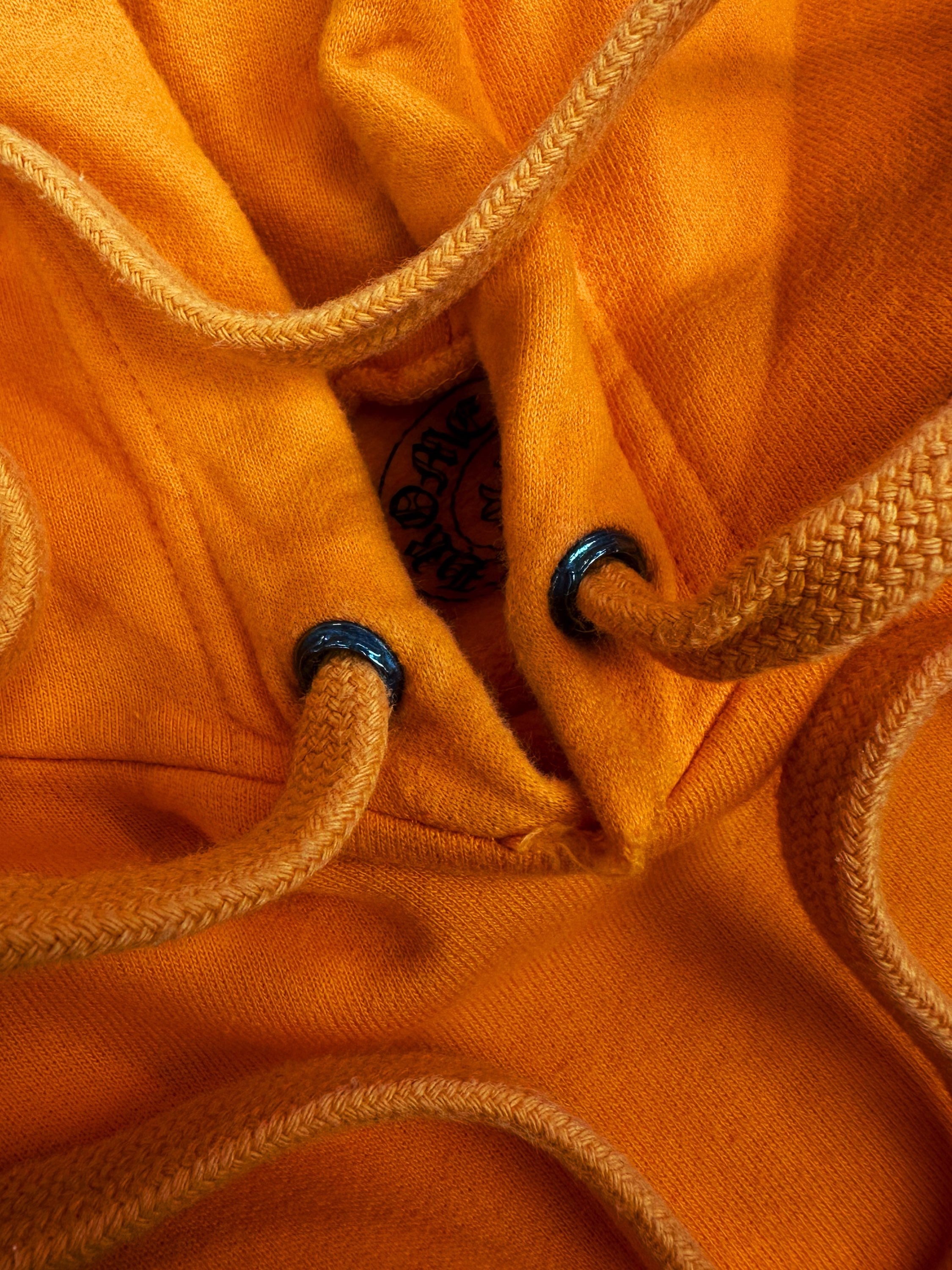 2018 Chrome Hearts x Off-White Orange Scroll Logo Hoodie