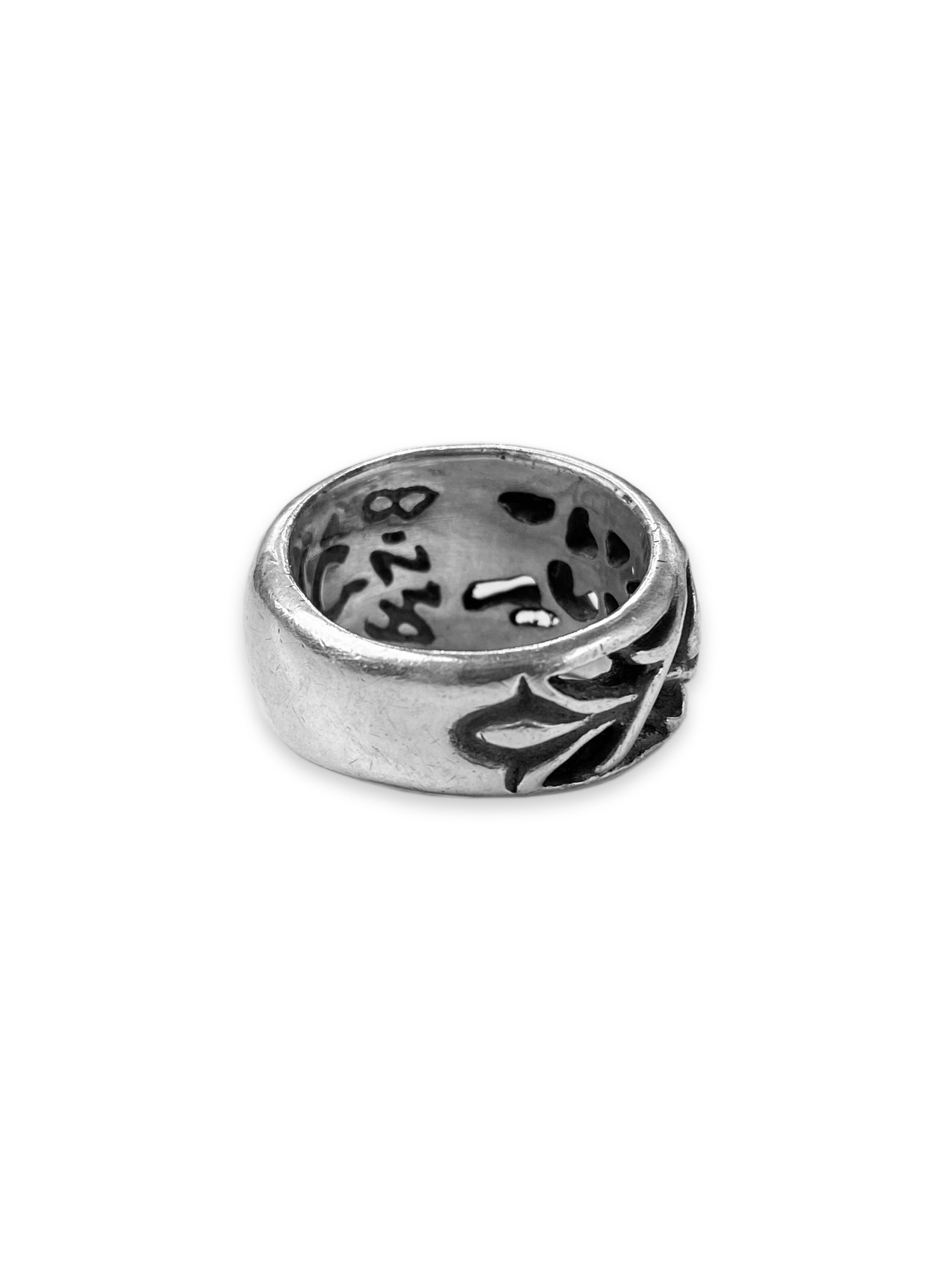00s A&amp;G Rock ‘n Roll Couture .925 Silver Fleur Ring