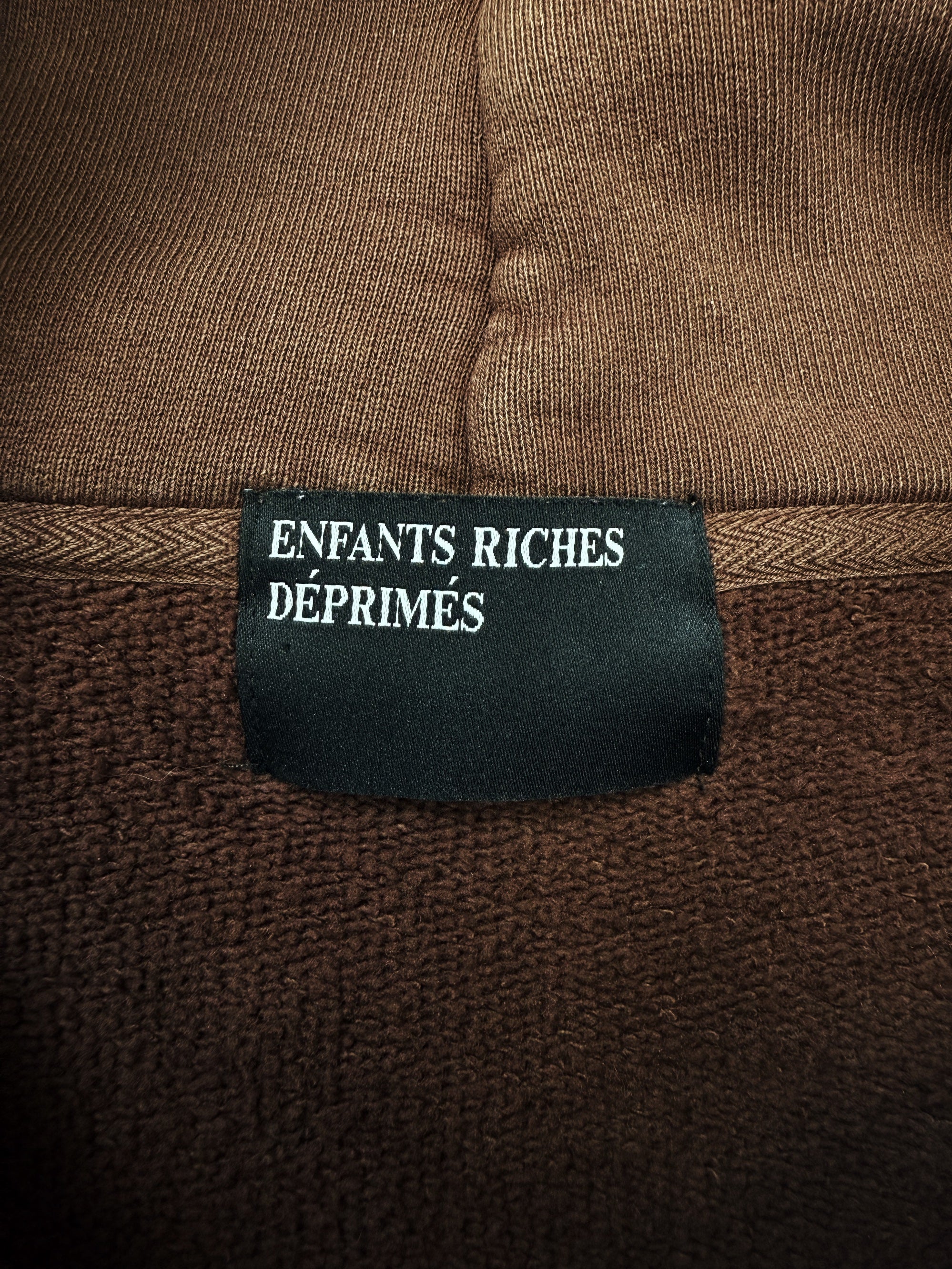 Enfants Riches Deprimes ‘Louise Eats Sandwich’ Brown Distressed Hoodie