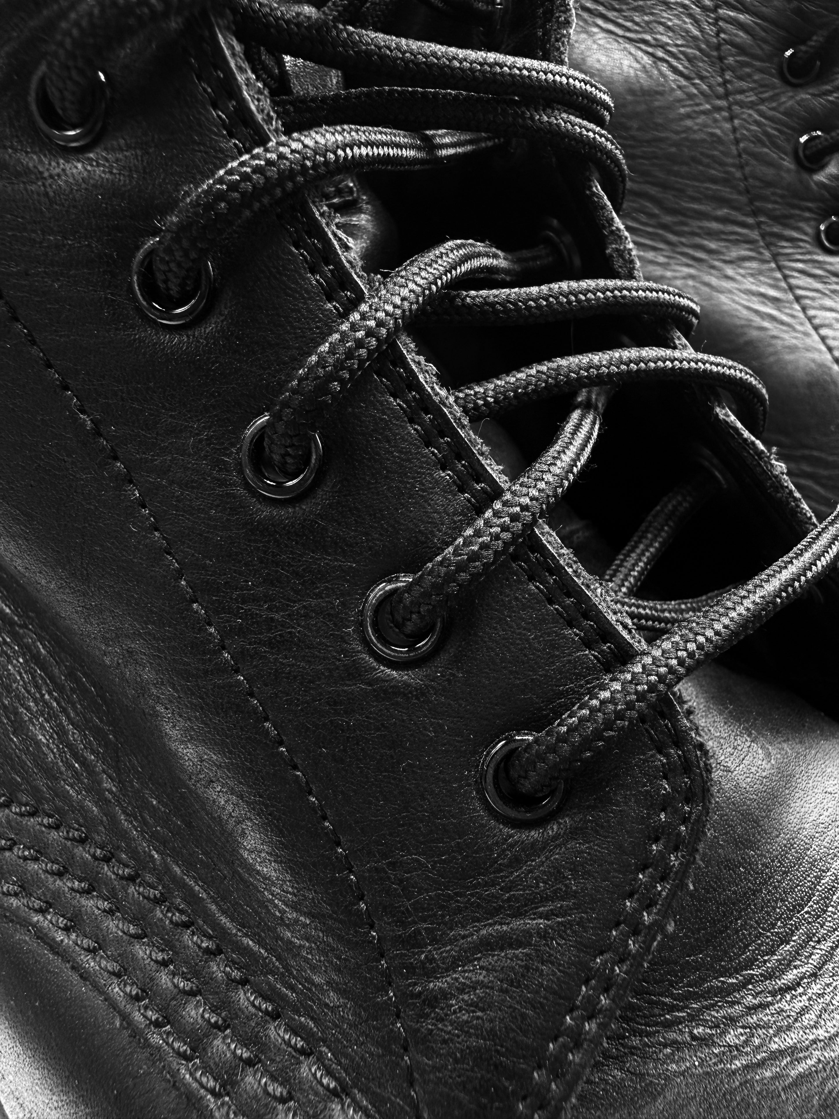 AW24 Balenciaga ‘Stomper’ Runway Tall High-top Black Leather Boots