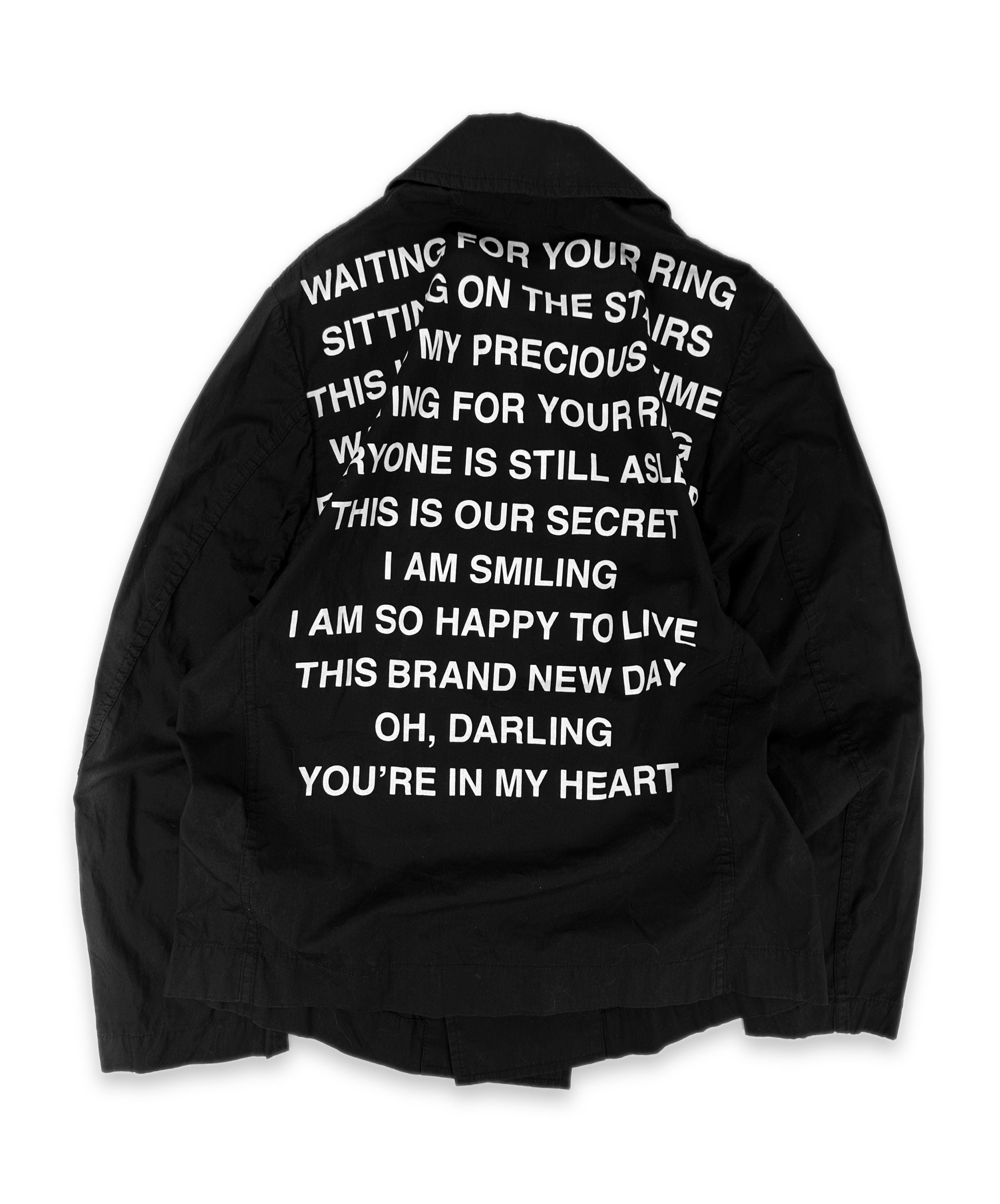 SS02 Junya Watanabe ‘Oh, Darling’ Black Poem Peacoat Jacket