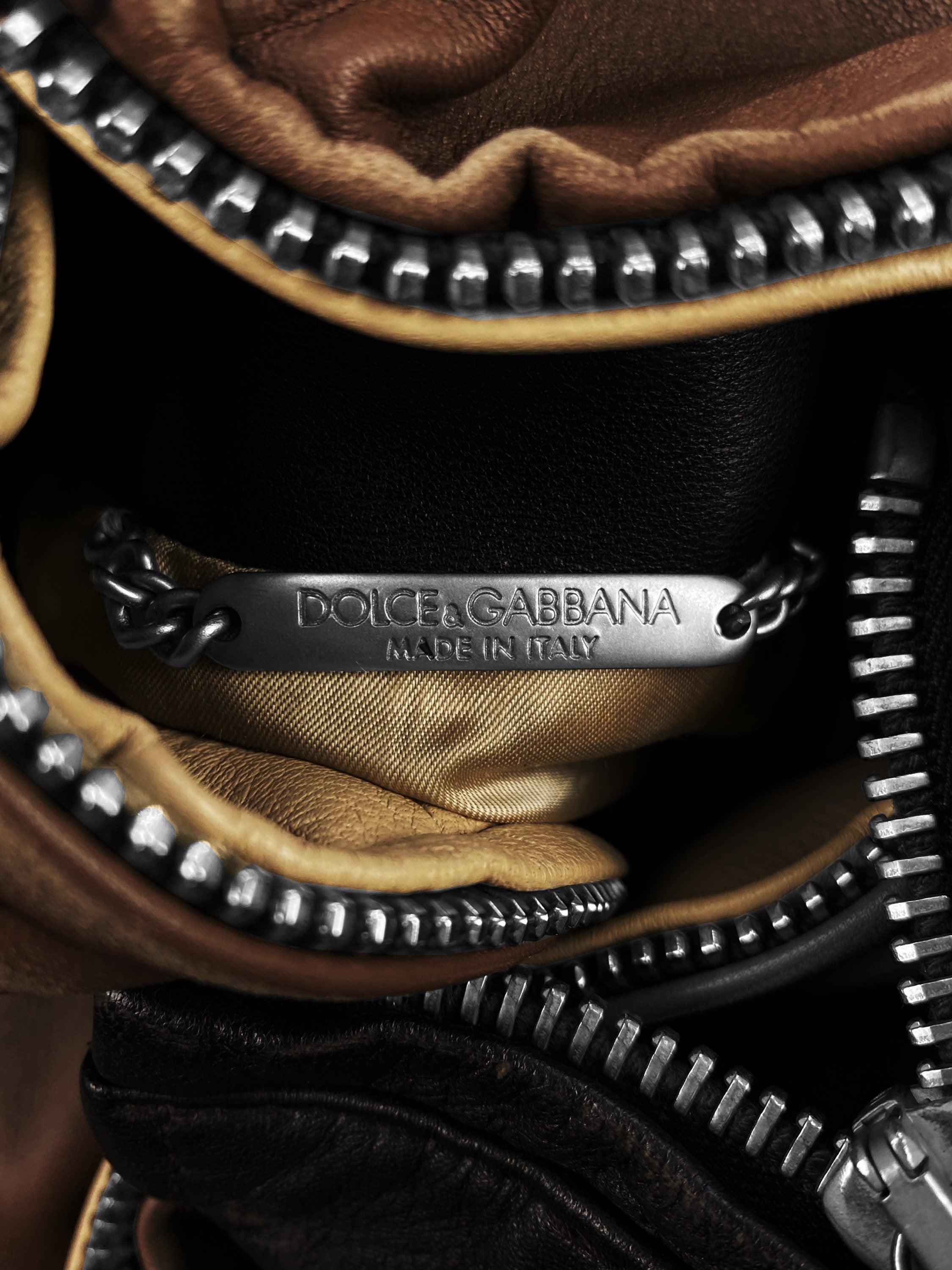 SS04 Dolce & Gabbana ‘Tonal’ Sheepskin Leather Racing Jacket