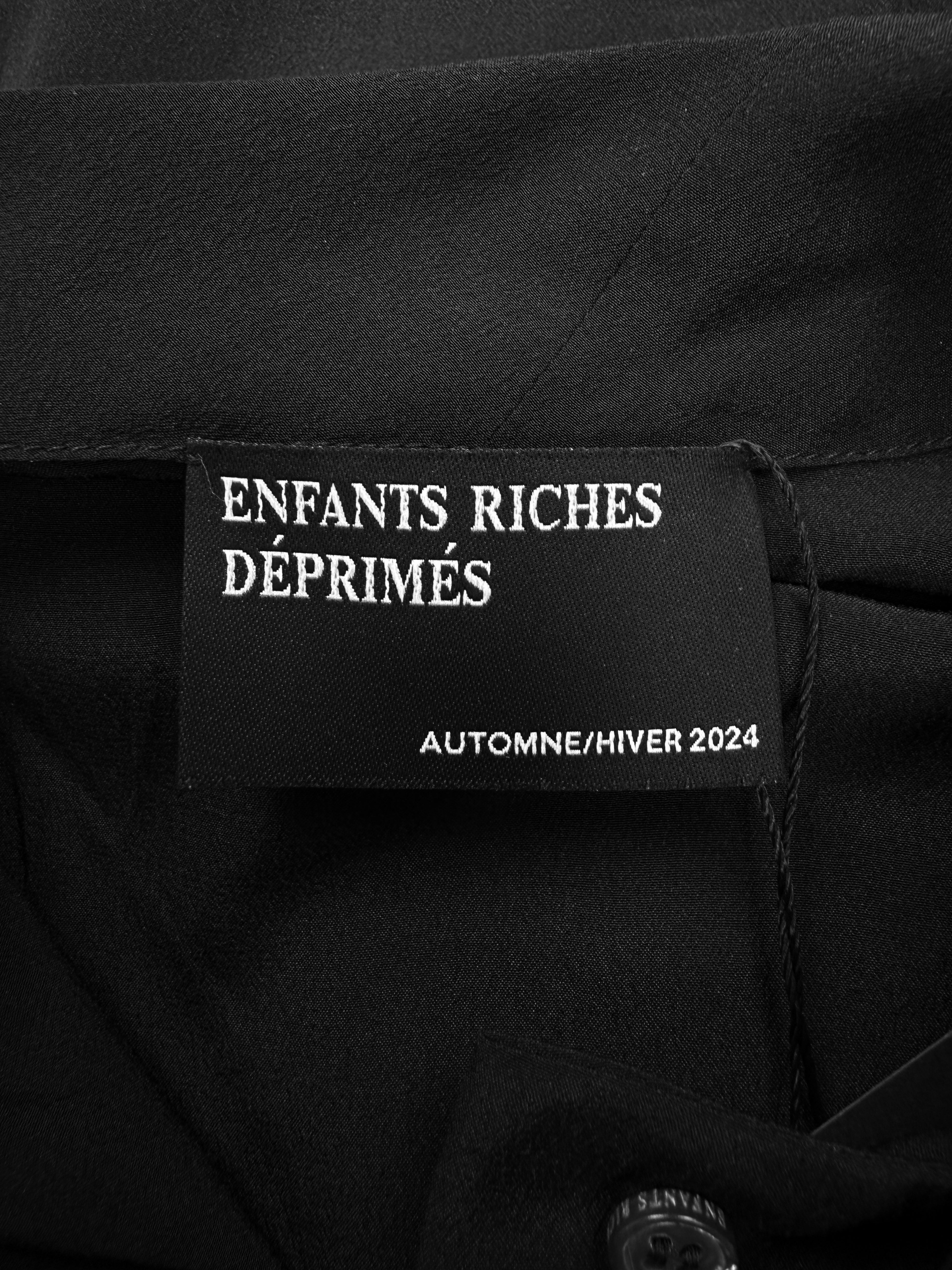 SS24 Enfants Riches Deprimes Neck Tie Balloon Sleeve Button Up Shirt